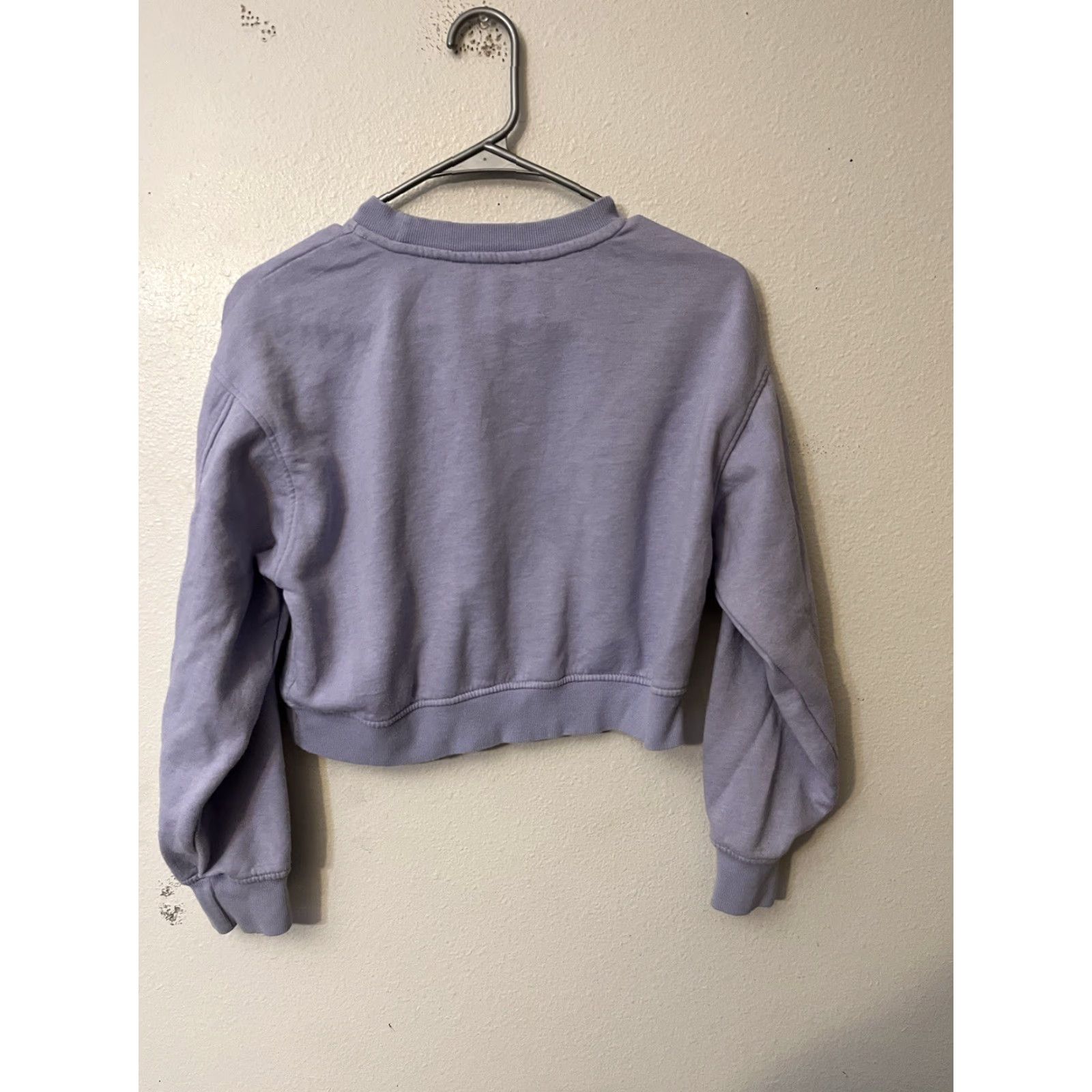 Zara Zara Cropped Knit Sweater Womens Small Long Sleeve Purple Casual Top Size S / US 4 / IT 40 - 3 Thumbnail