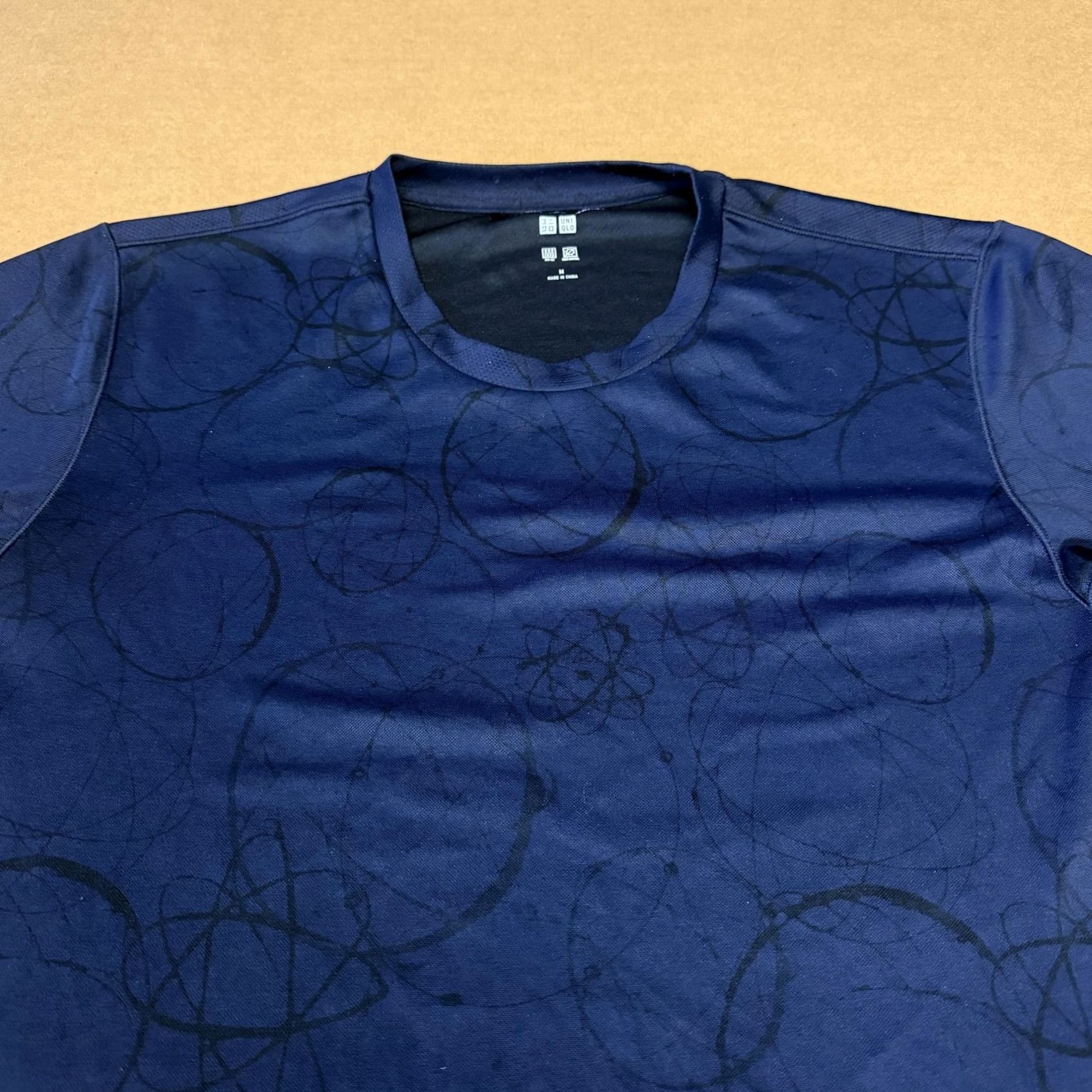 Uniqlo Futura X Uniqlo DRY-EX Shirt Mens M Blue Geometric Print Quick Dry Tee Size US M / EU 48-50 / 2 - 4 Thumbnail