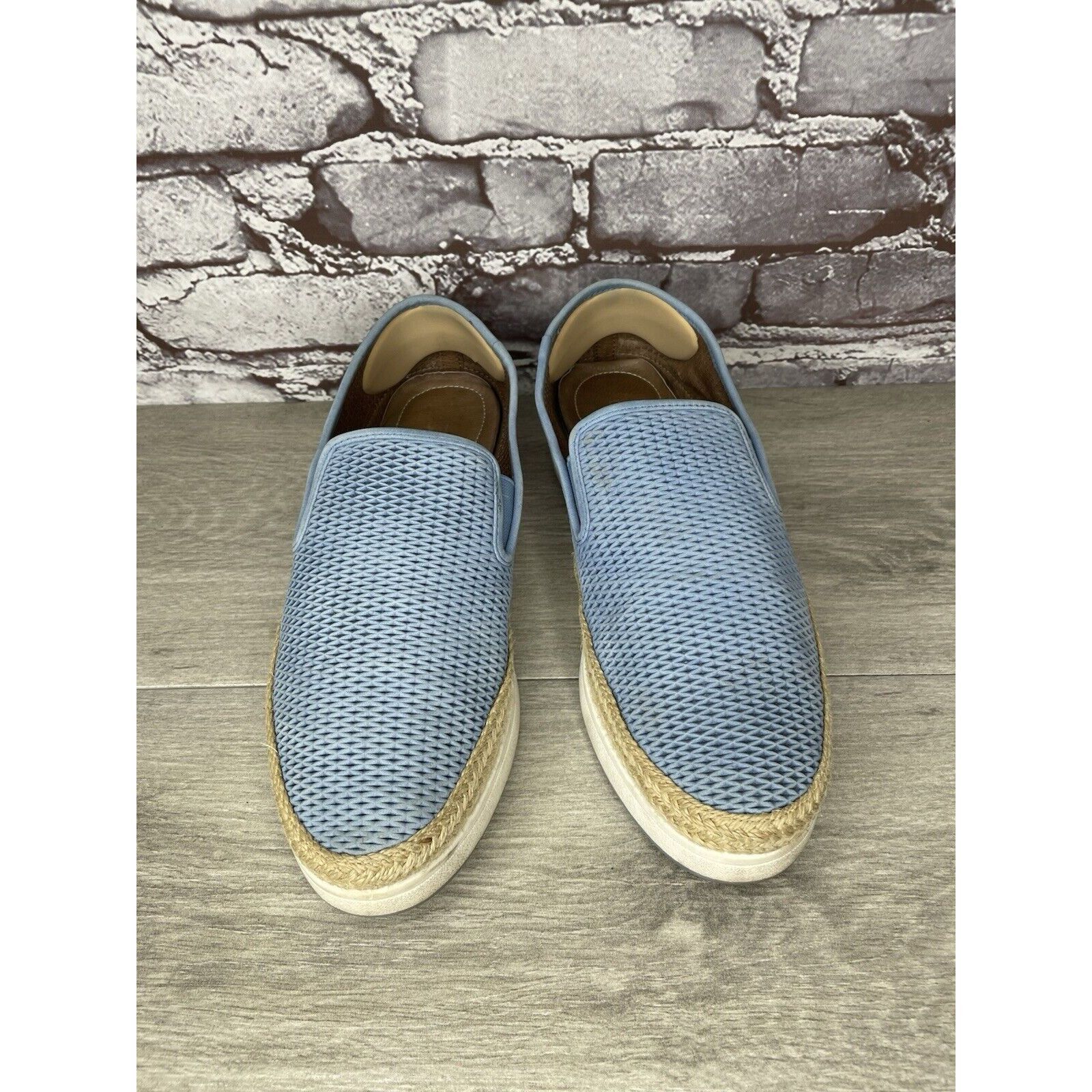 Donald Pliner Donald J Pliner Palm Lagoon Blue Leather Espadrille Shoes Wo Size US 10 / IT 40 - 10 Thumbnail