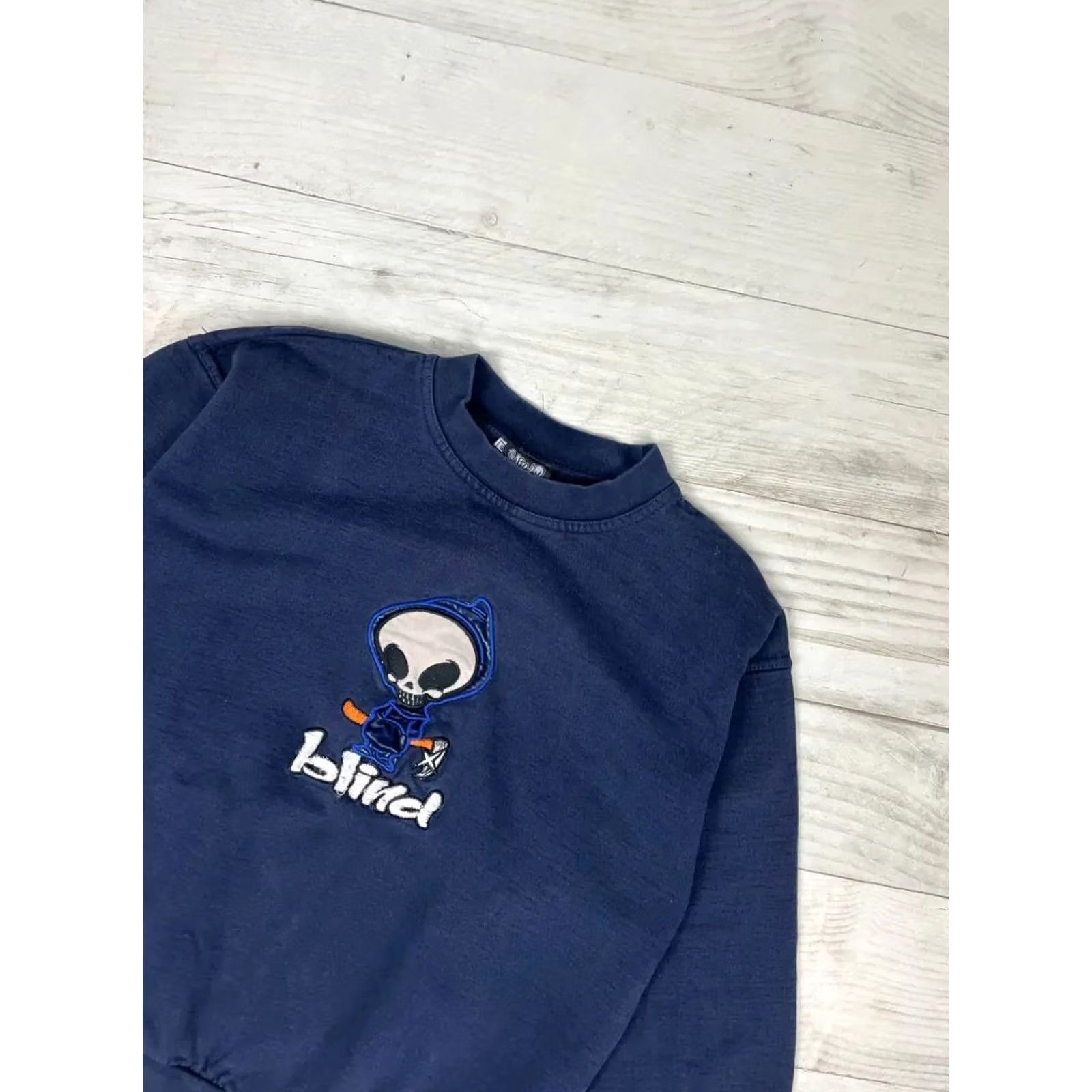 Vintage VINTAGE Blind 90s Skateboard Sweatshirt Logo Men SZ S Blue Sweatshirt Mens 90s Skateboarding Size US S / EU 44-46 / 1 - 2 Thumbnail