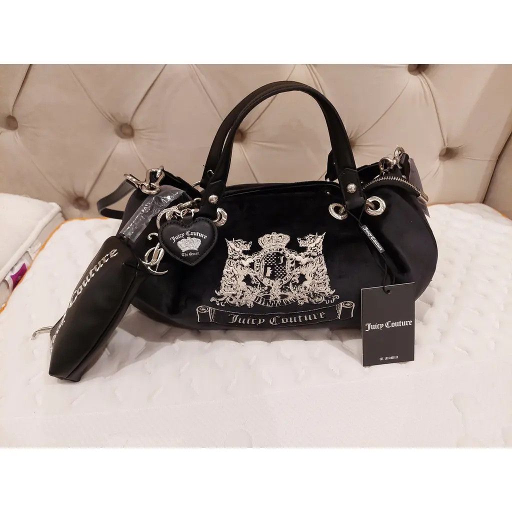 Juicy Couture Juicy Couture black velvet Scottish Terrier handbag vintage Size ONE SIZE - 2 Thumbnail