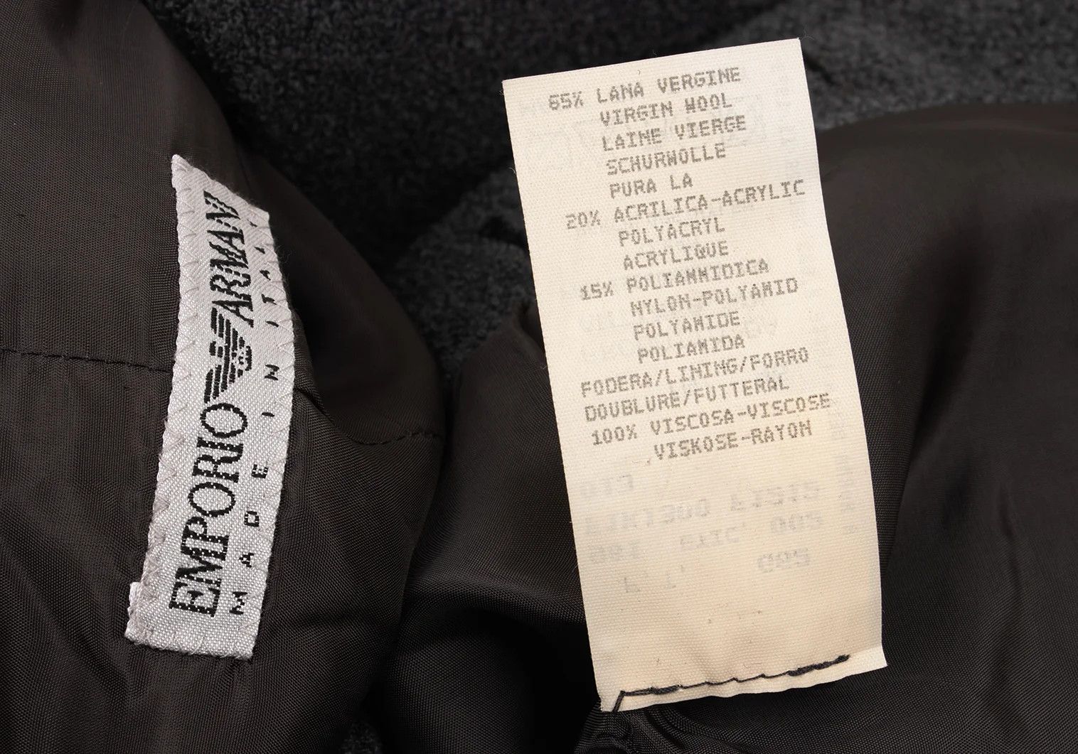 Emporio Armani Wool Blend Pile Gilet in Gray and Dark Brown Size US S / EU 44-46 / 1 - 15 Thumbnail