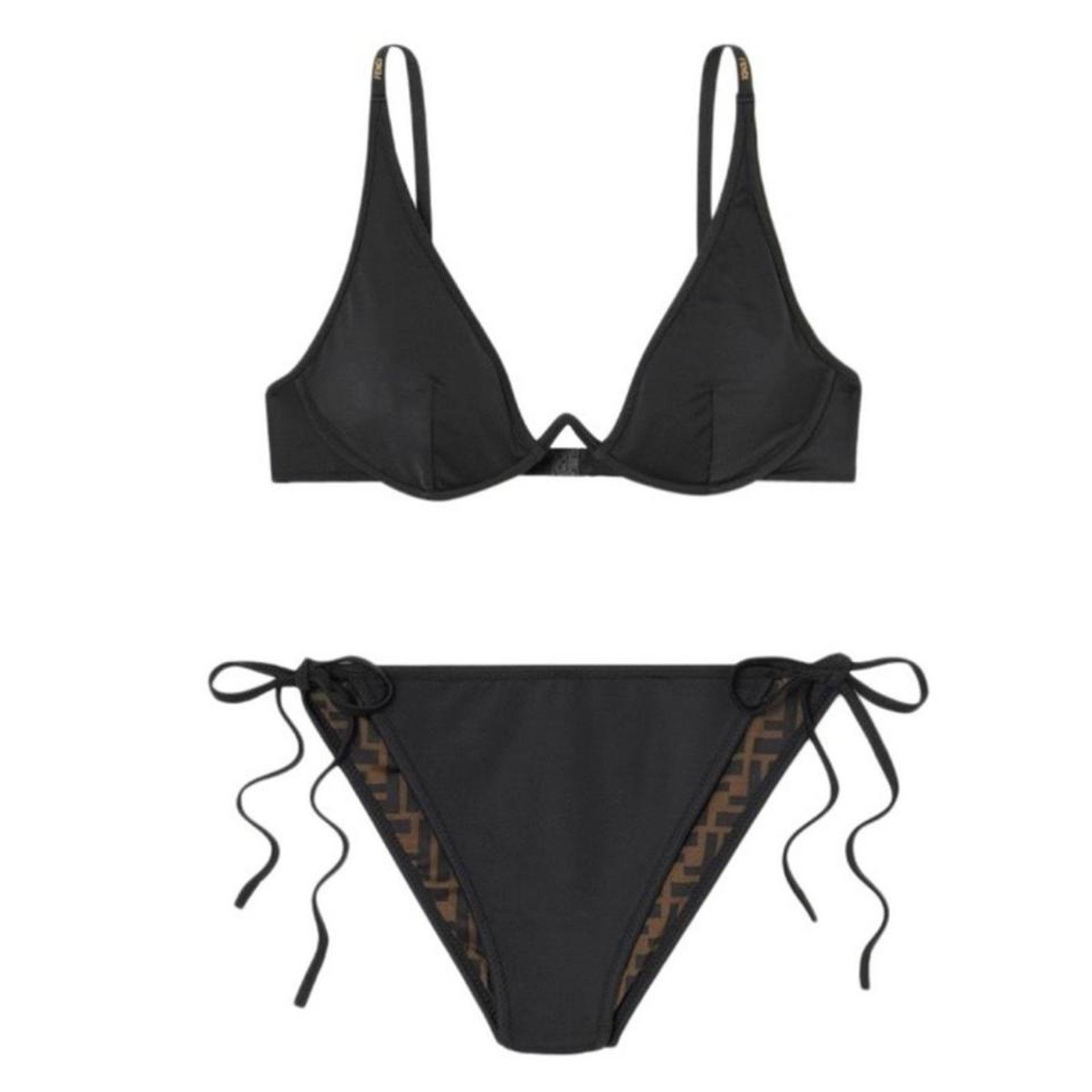 Fendi FF logo reversible underwire bikini set 46 Size L / US 10 / IT 46 - 2 Thumbnail