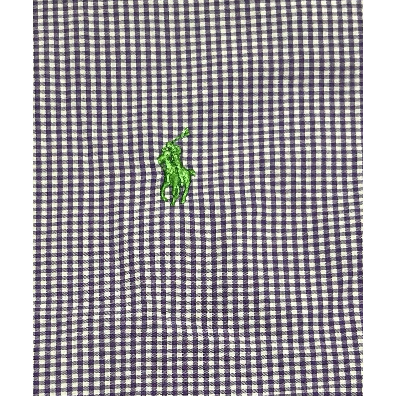Ralph Lauren Ralph Lauren Purple & White Plaid Button-Down Long Sleeve Shirt Men's Small Size US S / EU 44-46 / 1 - 7 Thumbnail
