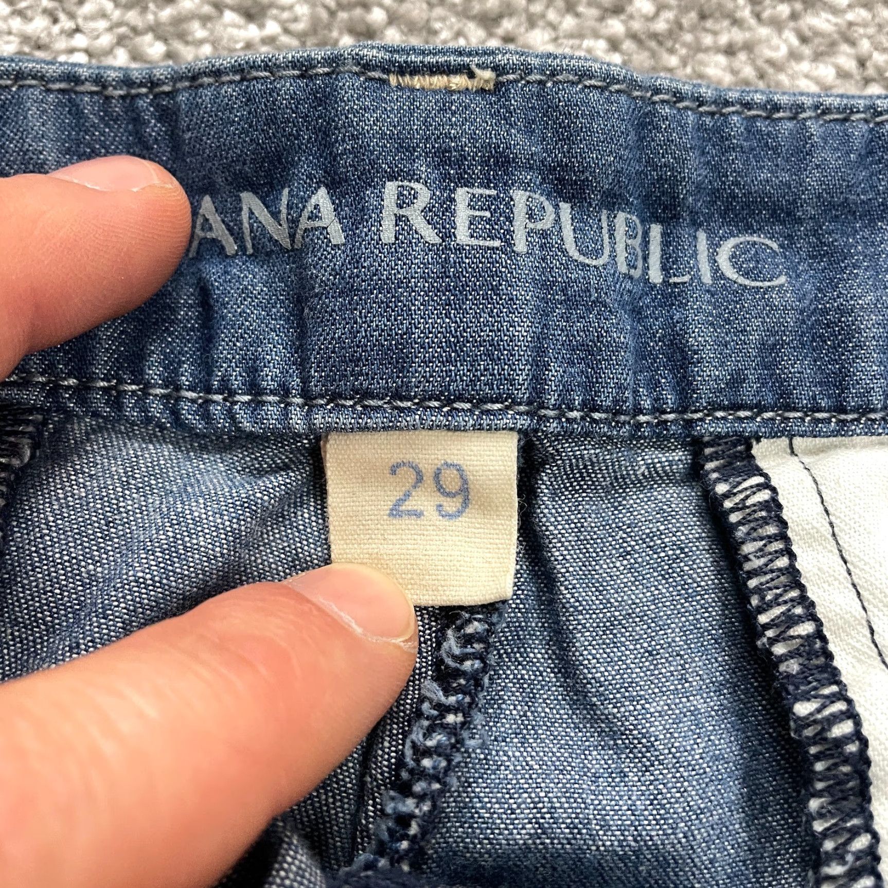 Banana Republic Banana Republic Boyfriend Denim Shorts Womens Casual Regular 29 Blue Mid Rise 5-Pocket Size 29" - 5 Thumbnail