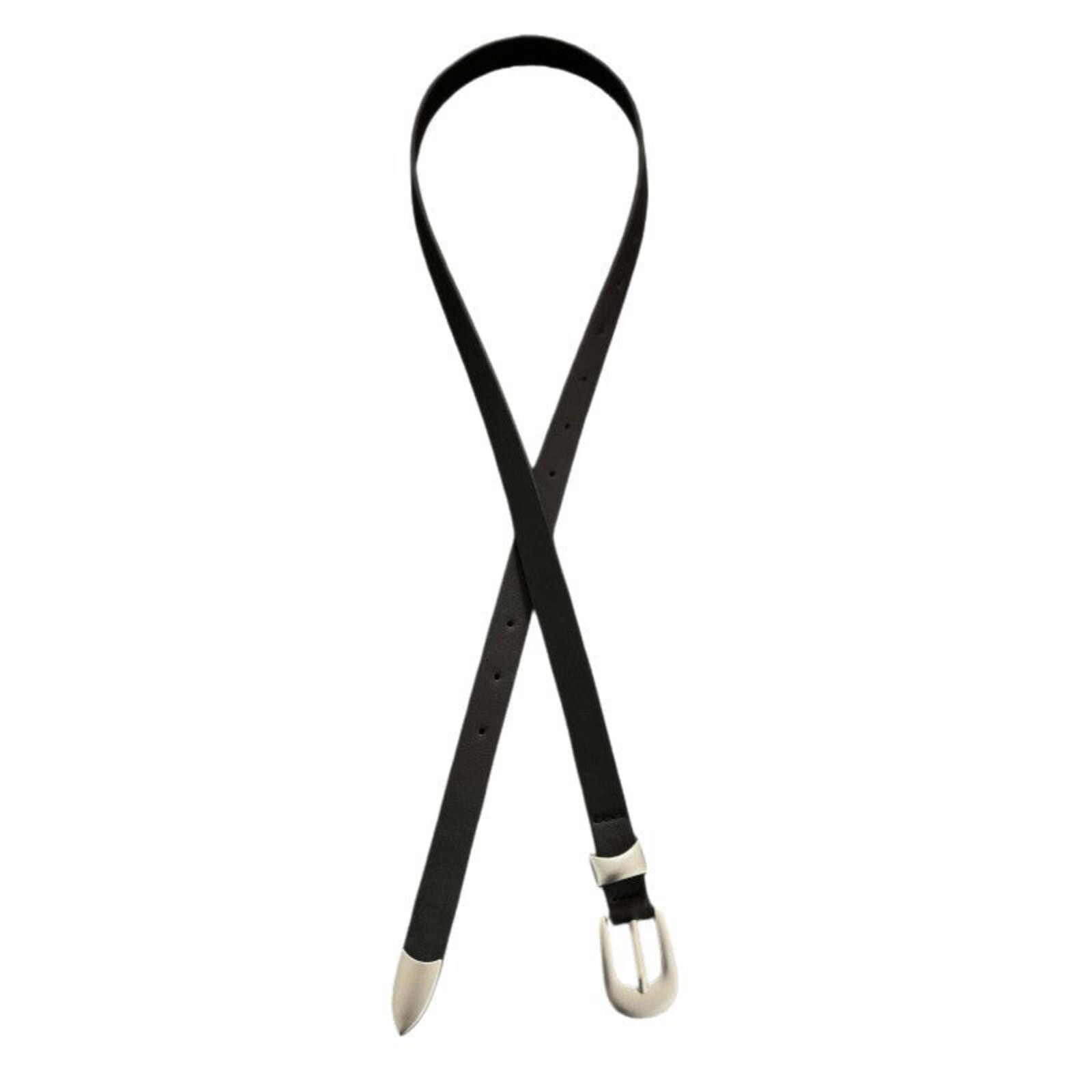 Other Slim Needle-Buckle Black Belt | Minimal Street Essential Size ONE SIZE - 5 Thumbnail
