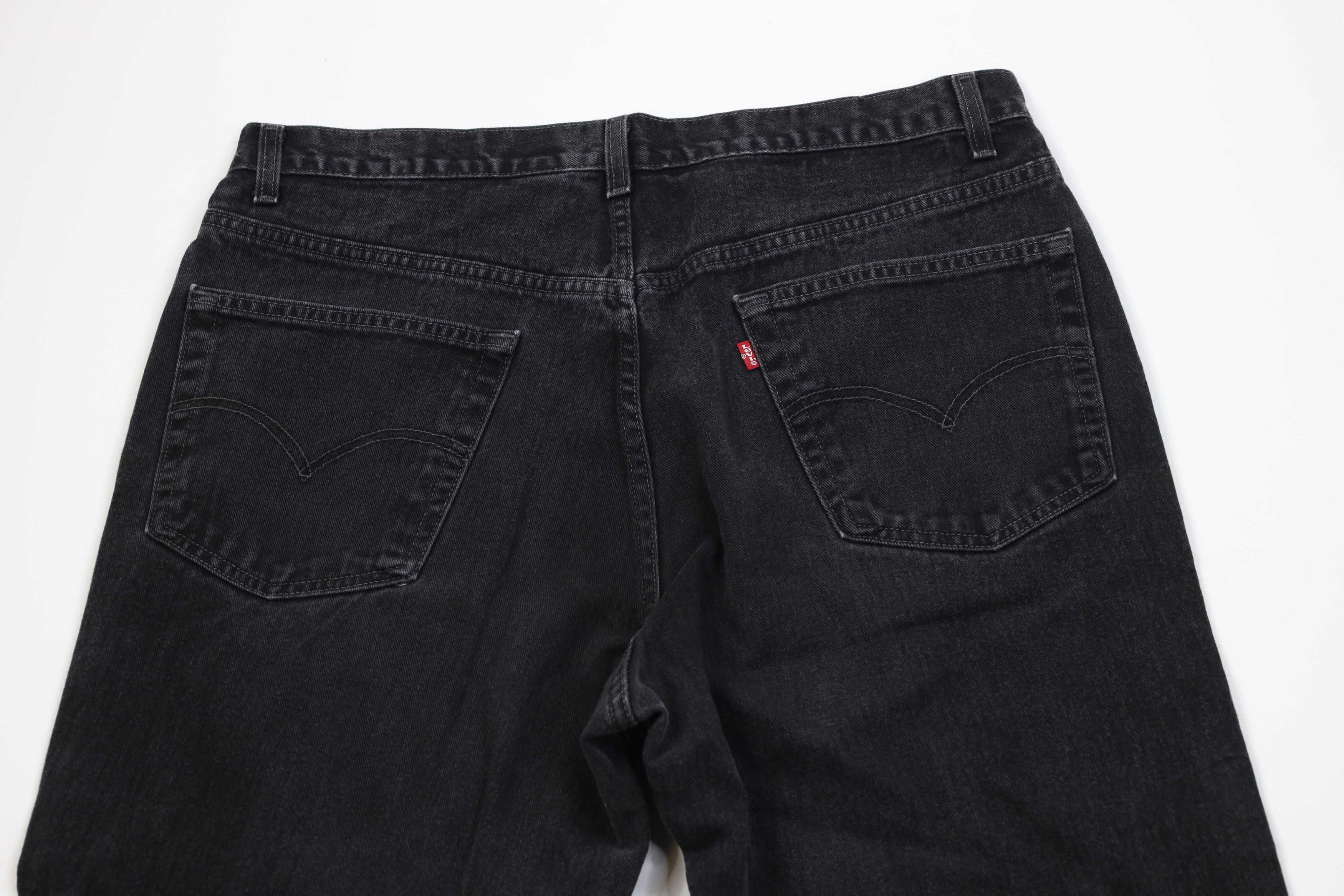 Levi's Vintage 90s Levis 550 Relaxed Fit Wide Leg Denim Jeans Black Size US 40 / EU 56 - 10 Thumbnail