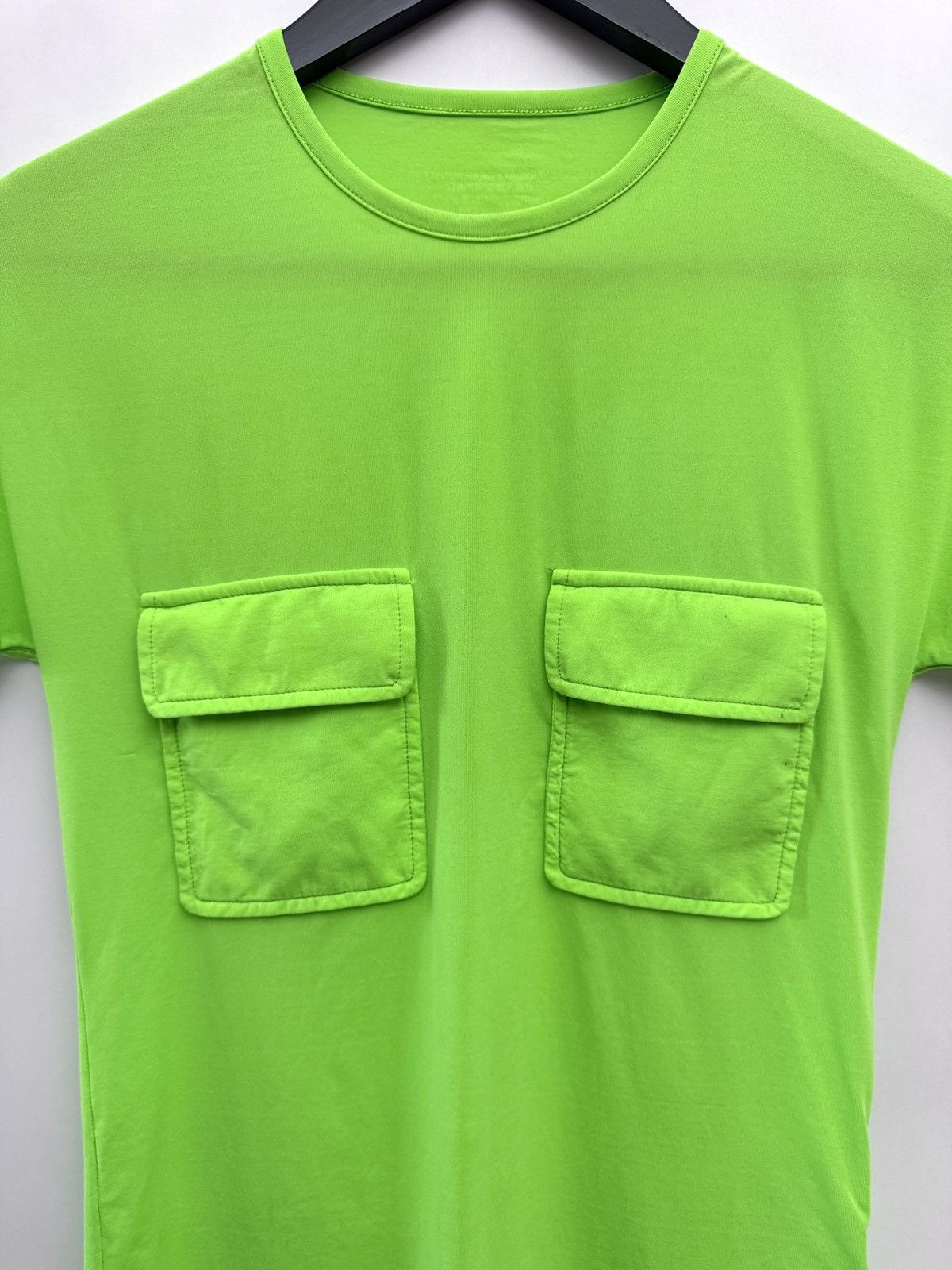 Sunnei Sunnei Pocket Detail T-Shirt – Lime Green Size L / US 10 / IT 46 - 2 Thumbnail