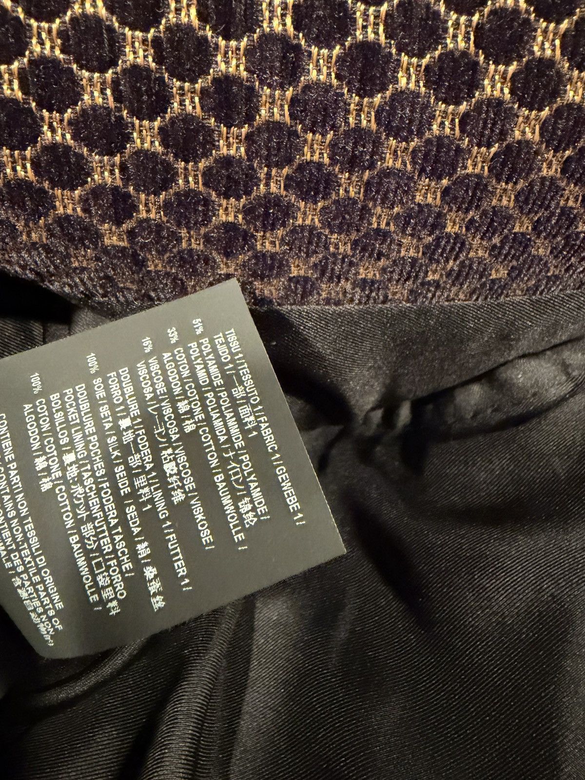 Saint Laurent Paris Saint Laurent diamond gold tone blazer. 54/44. $4250 Size 44R - 8 Thumbnail