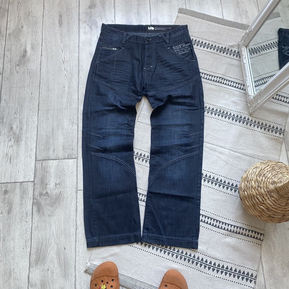 G-Star Vintage Biker Jeans Denim Avant garde Diesel style Pants Y2K Size US 34 / EU 50 - 2 Thumbnail