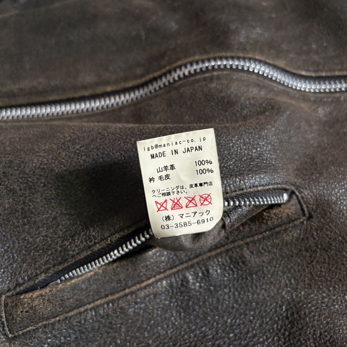 Le Grande Bleu (L.G.B.) LGB Le Grande Bleu Fur Collar Flight Leather Jacket | Size 0 Size US XS / EU 42 / 0 - 10 Thumbnail
