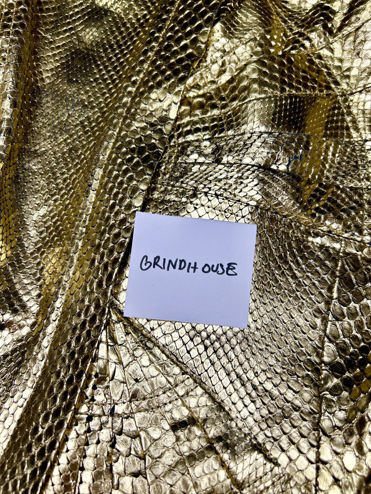 S/S 04 Gold Python Leather Jacket
