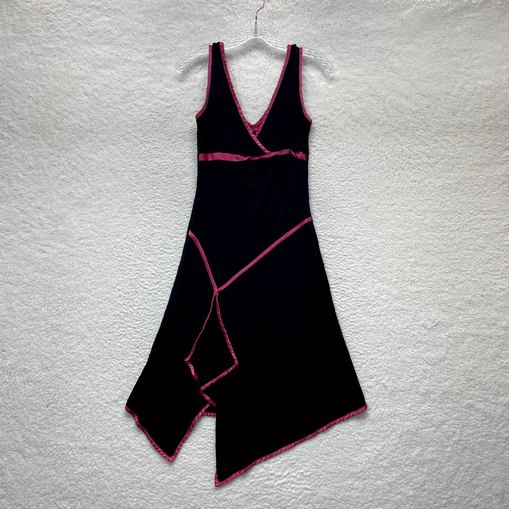 Vintage Y2K Vintage Midi Dress Medium Black Slinky Stretch Cyber Fairy Grunge Whimsigoth | Ruby Rox | Midi Dress | M | Black | Grunge Whimsigoth 90s? Size M / US 6-8 / IT 42-44 - 2 Thumbnail