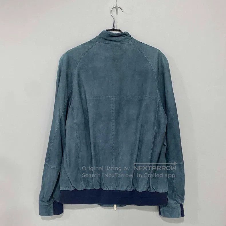 Brunello Cucinelli Brunello Cucinelli Navy Blue Lambskin Solid Color Collar L Size US M / EU 48-50 / 2 - 5 Thumbnail