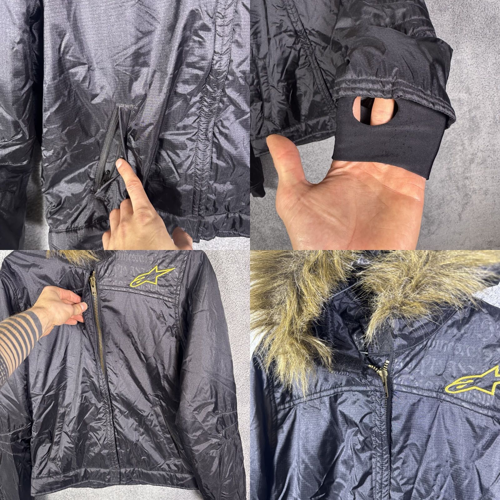 Alpinestars Alpinestars Jacket Womens M Motorcycle Full Zip Fur Hood Ripstop Moto Nylon Jacket Size M / US 6-8 / IT 42-44 - 8 Thumbnail