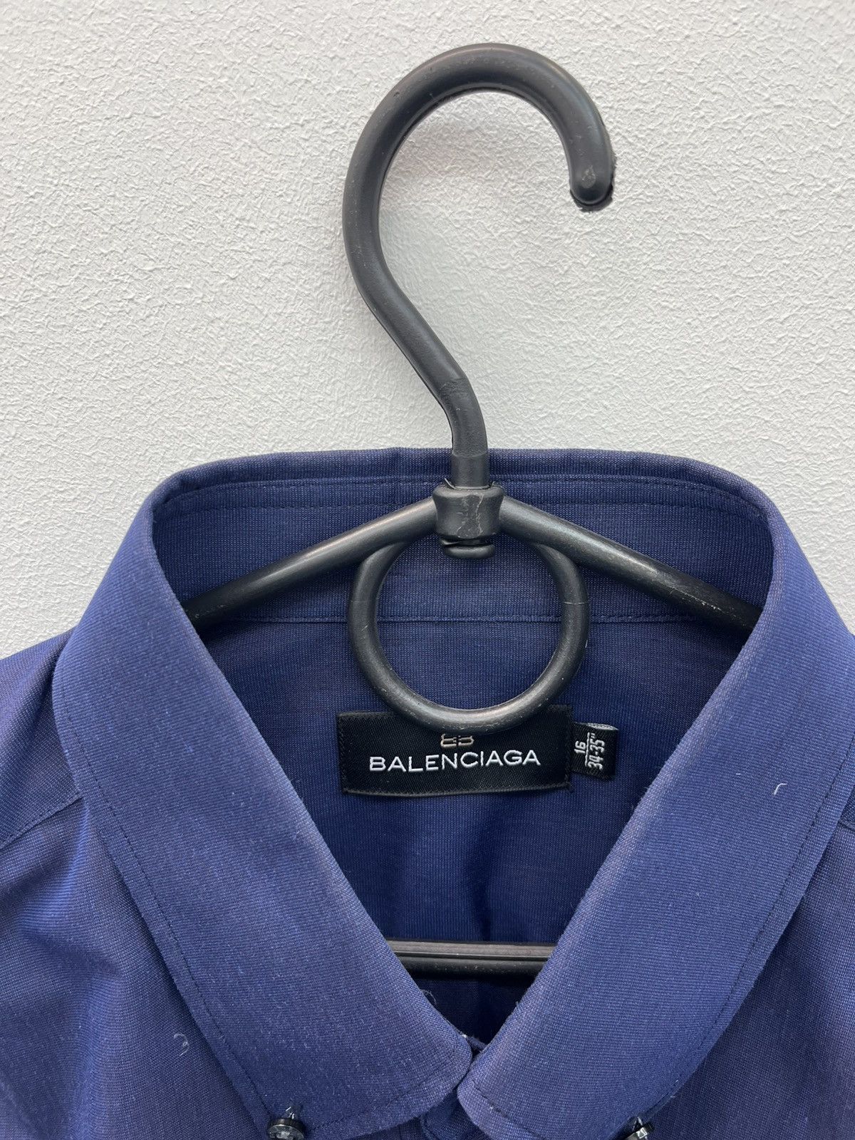 Balenciaga Vintage Balenciaga Button Up Logo Embroidered Cotton Shirt Size US L / EU 52-54 / 3 - 4 Thumbnail