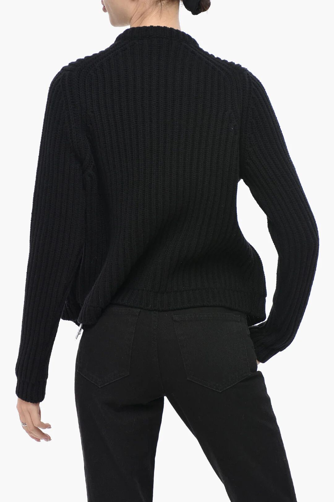 Off-White og1mm0426 Cotton-Blend Sweater in Black Size XS / US 0-2 / IT 36-38 - 2 Thumbnail