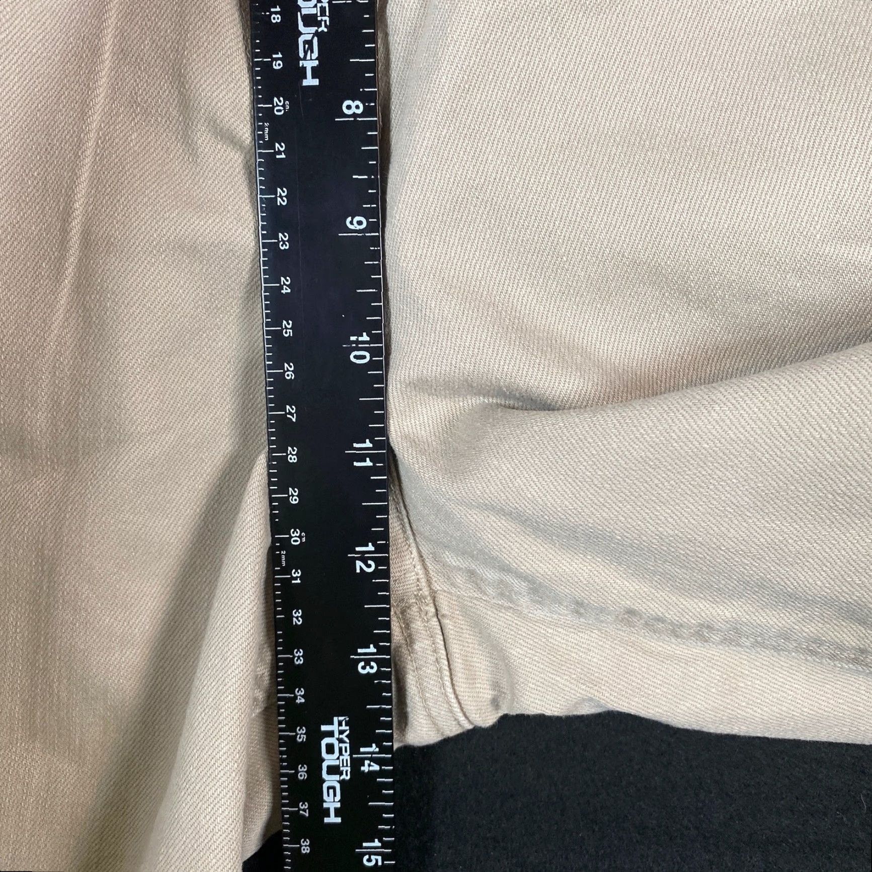 Talbots VINTAGE Talbots Womens Pants Tan Straight Leg Flat Front Capris Button Accent Stretch 14 Size 24" / US 00 / IT 34 - 6 Thumbnail