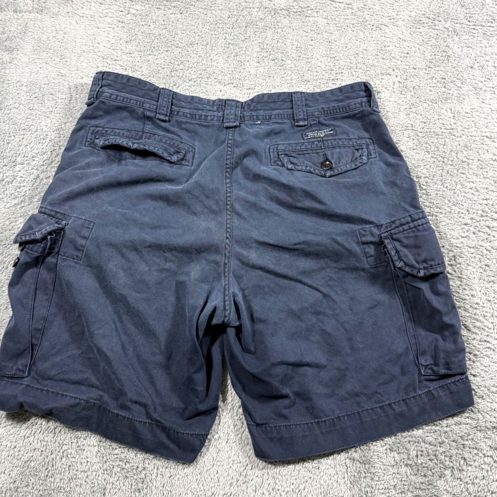 Polo Ralph Lauren Polo Ralph Lauren Mens Size 38 Navy Blue Heavy Cargo Shorts Utility Thick Size US M / EU 48-50 / 2 - 5 Thumbnail
