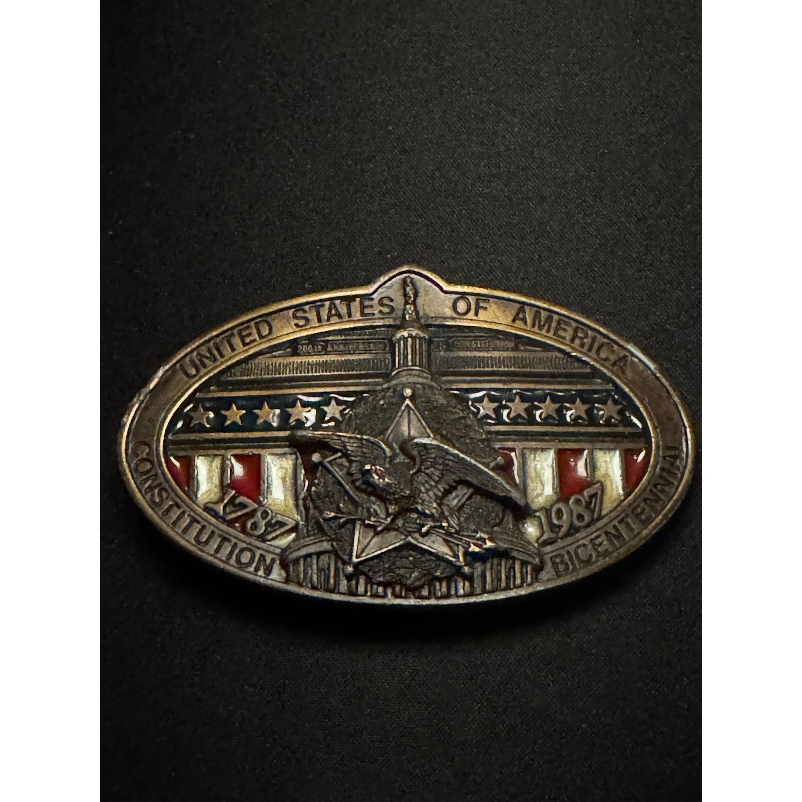Other Vintage Heavy USA Bicentennial Numbered Belt Buckle Size ONE SIZE - 2 Thumbnail