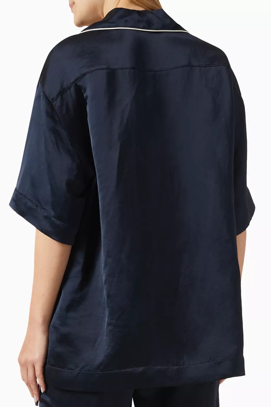 Palm Angels o1y1125 Linen Shirt in Midnight Blue Size M / US 6-8 / IT 42-44 - 3 Thumbnail
