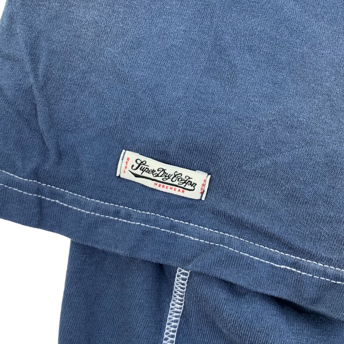 Superfine Vintage 2004 SUPERDRY JAPAN Pure Natural Indigo Tee Shirt Size US XL / EU 56 / 4 - 6 Thumbnail