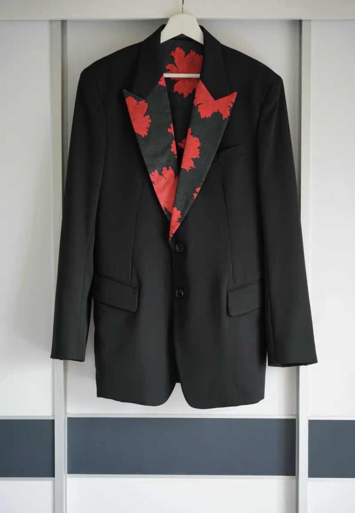 Yohji Yamamoto Yohji Yamamoto 05aw Peony Floral Silk Lapel Blazer K4 Size US L / EU 52-54 / 3 - 2 Thumbnail