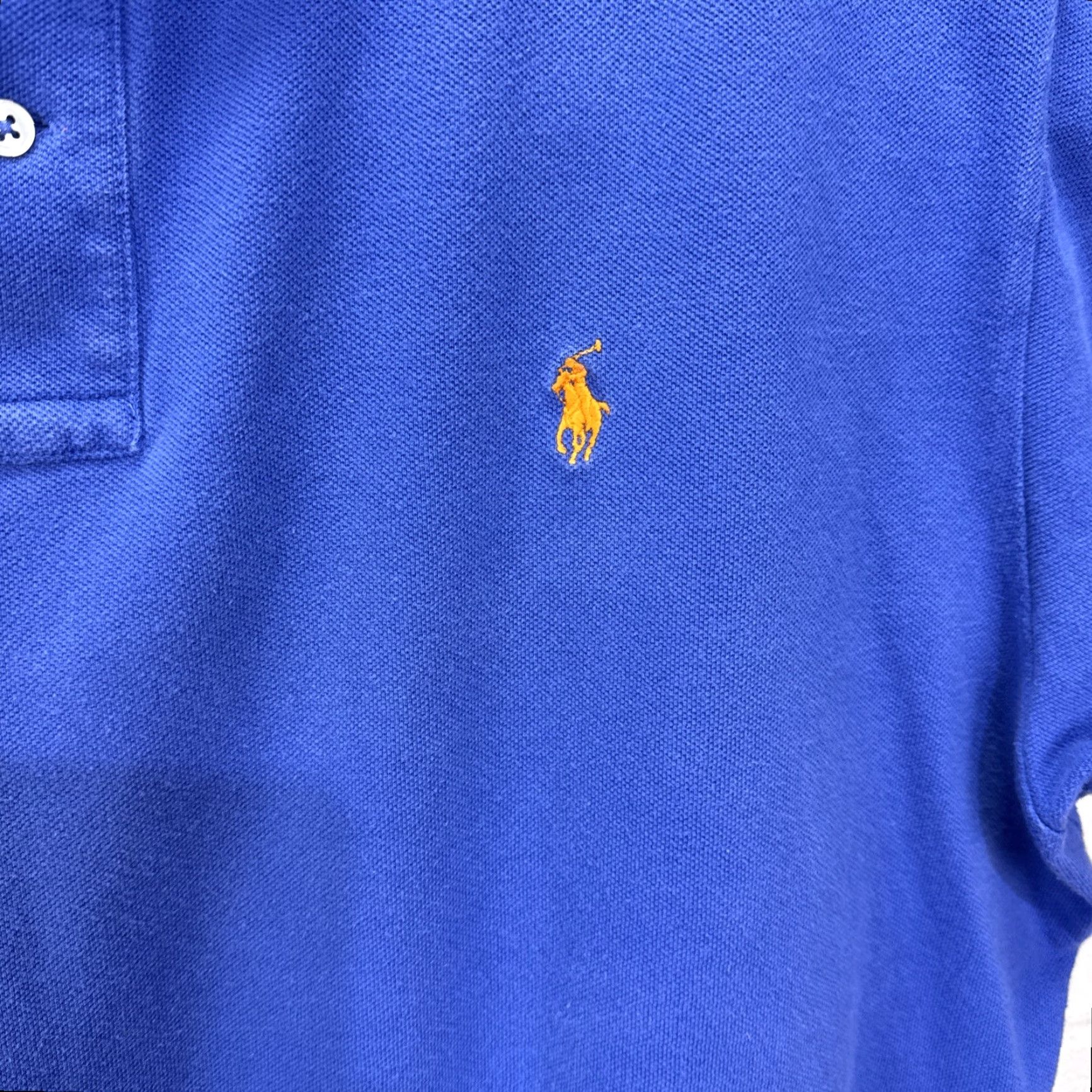 Polo Ralph Lauren VINTAGE Polo Ralph Lauren Men's Polo Shirt 2XL Blue Short Sleeve Casual All Seasons Logo 80s 90s Size US XXL / EU 58 / 5 - 6 Thumbnail