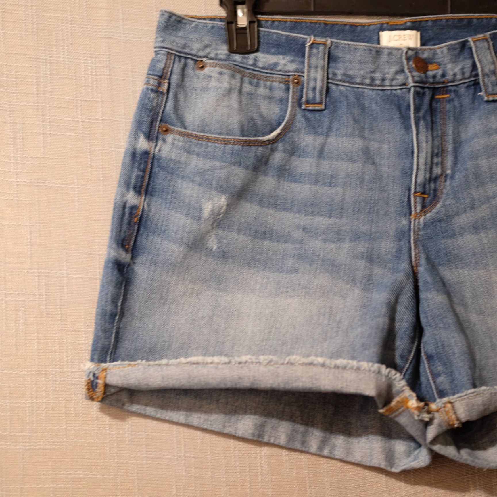 J.Crew J. Crew Blue Jean Shorts Distressed Raw Hem 100% Cotton Women's 31 #H52-35 Size 24" / US 00 / IT 34 - 2 Thumbnail