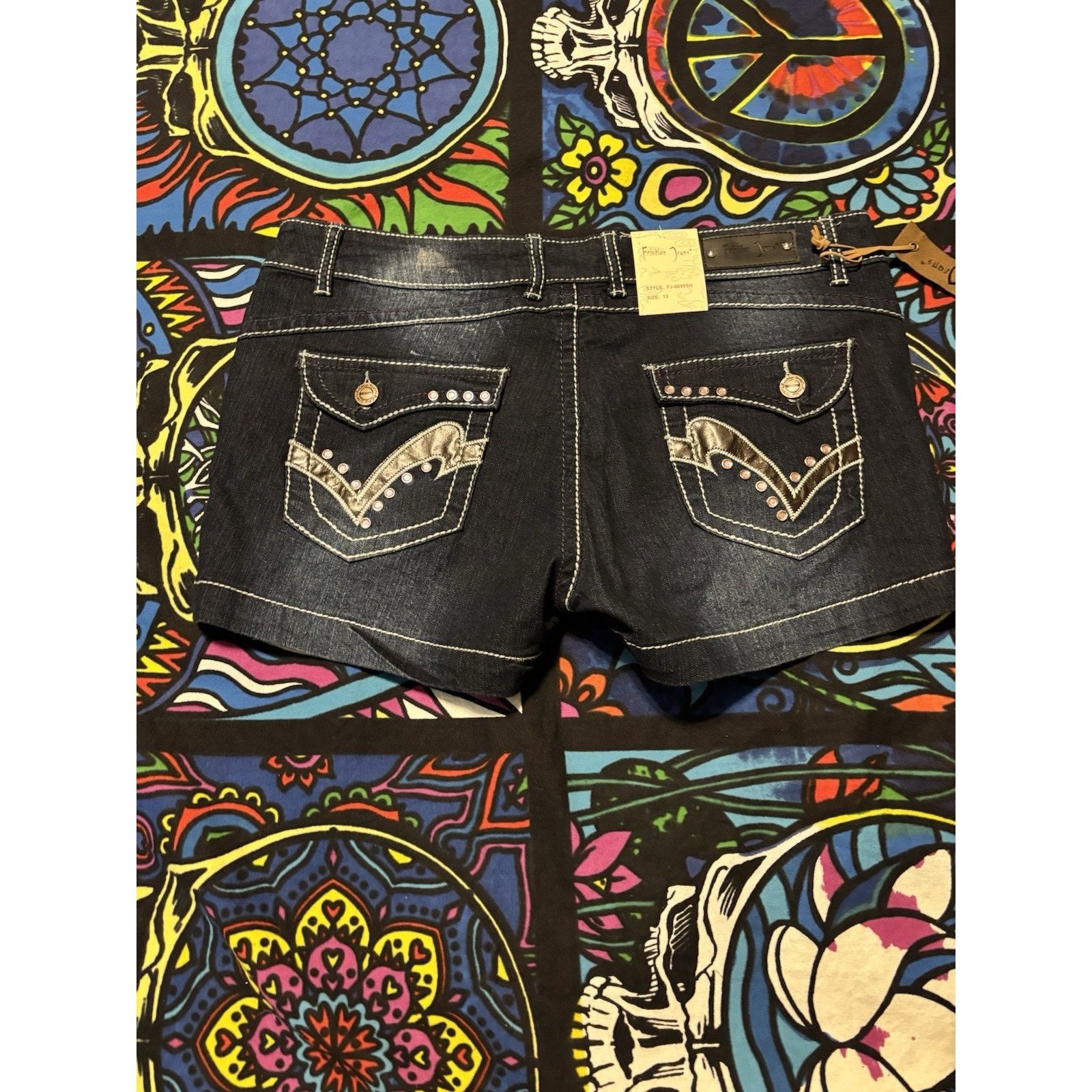 Vintage ladies shorts friction jeans 13 Size 36" / US 14 / IT 50 - 2 Thumbnail
