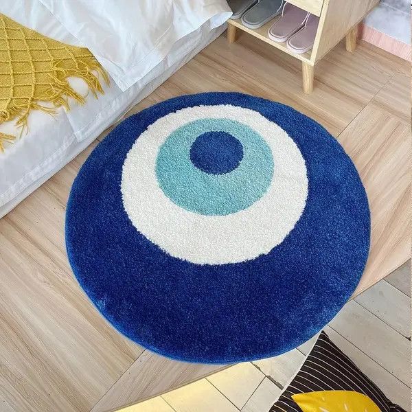 Other 3D Fluffy Evil Eye Circle Soft Rug Size ONE SIZE - 2 Thumbnail