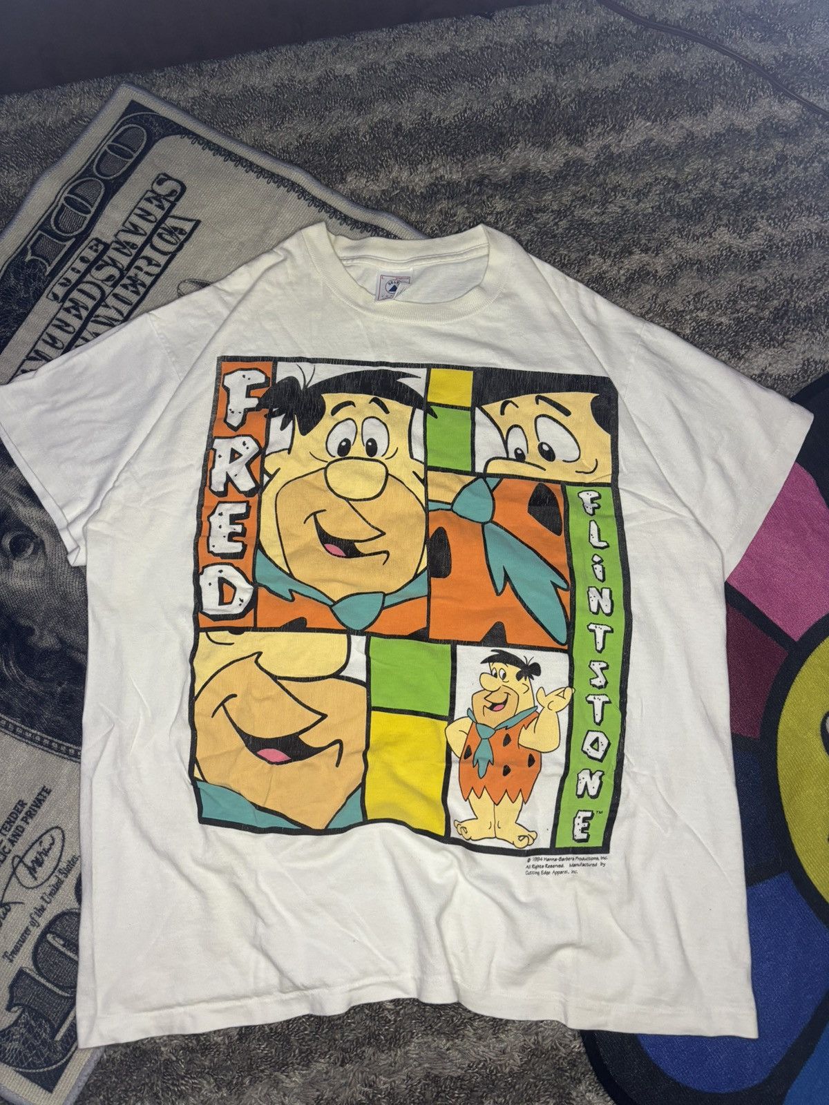 Delta Vintage 1994 delta single stitch fred flintstone graphic T Size US L / EU 52-54 / 3 - 1 Thumbnail