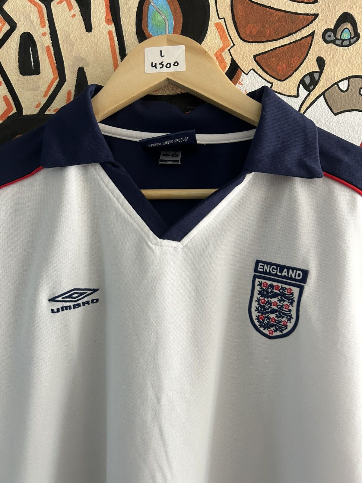 Vintage 90s England Training Jersey Size US L / EU 52-54 / 3 - 3 Thumbnail