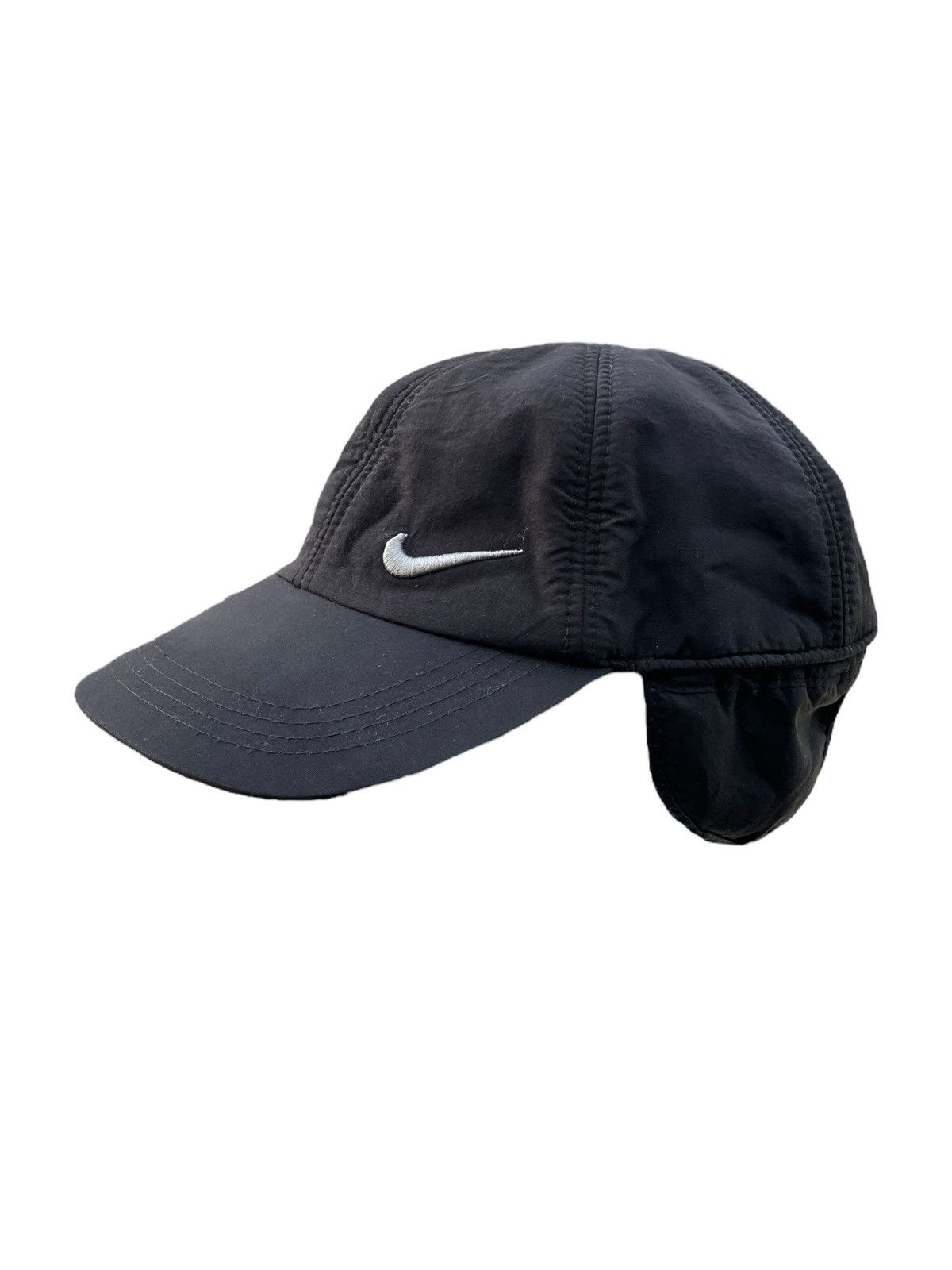 Nike Vintage Y2K Nike Nylon Fleece Dog Ear Hat Cap Ushanka Grailed
