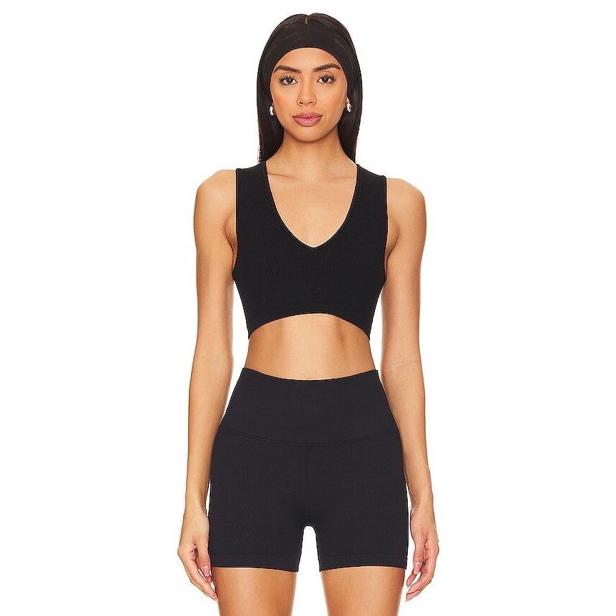 Spiritual Gangster $58 New Spiritual Gangster Mya Seamless Bra Black XS / S Size XS / US 0-2 / IT 36-38 - 2 Thumbnail