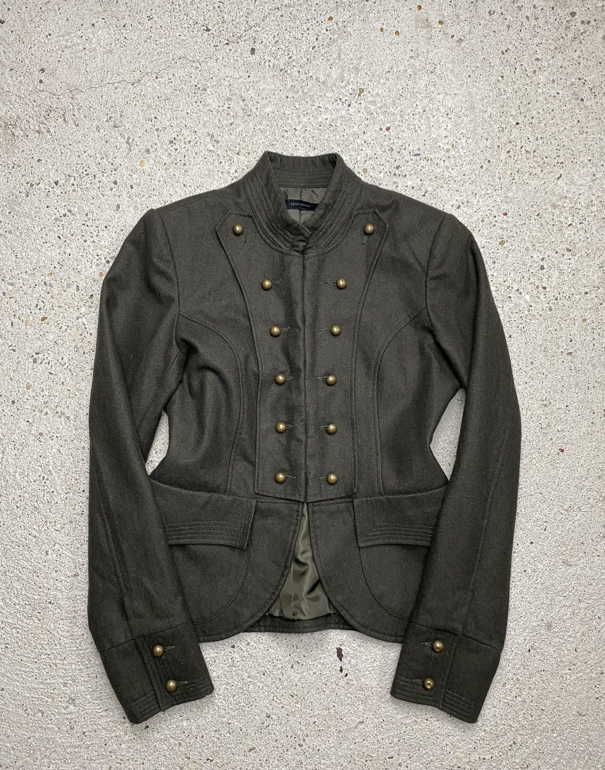 Japanese Brand Khaki blazer napoleon jacket gold y2k wool avant garde Size M / US 6-8 / IT 42-44 - 1 Thumbnail