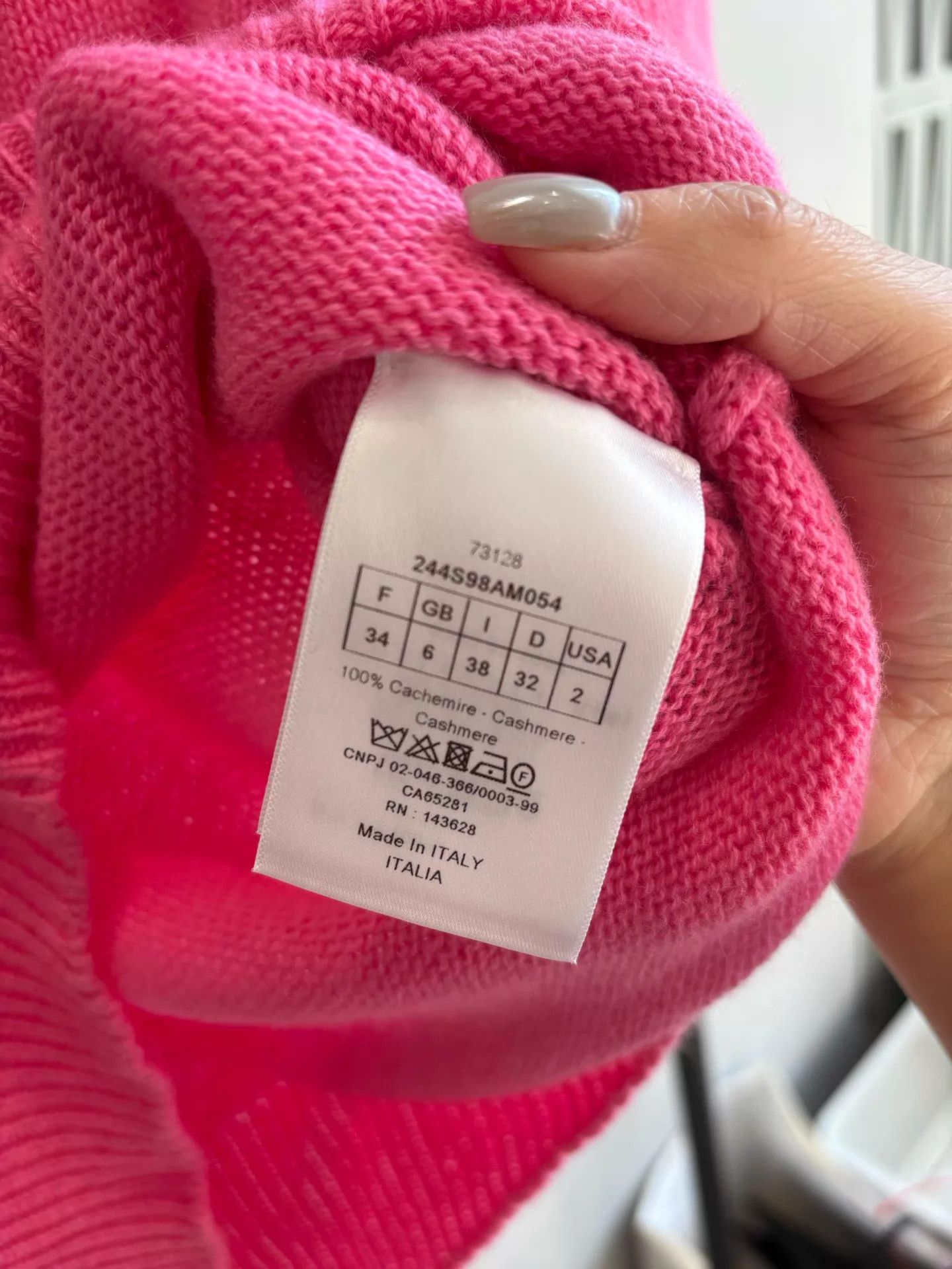 Dior Dior 24 star 100% cashmere knit short sleeve NOS 34 Size XS / US 0-2 / IT 36-38 - 7 Thumbnail