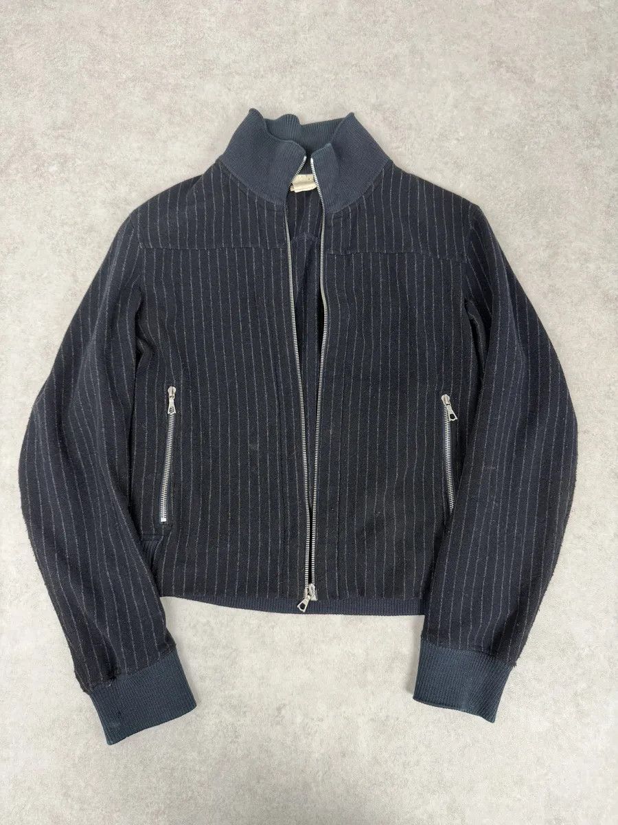 Dries Van Noten Dries Van Noten Dark Wool Striped Zip-up Jacket Size US S / EU 44-46 / 1 - 10 Thumbnail