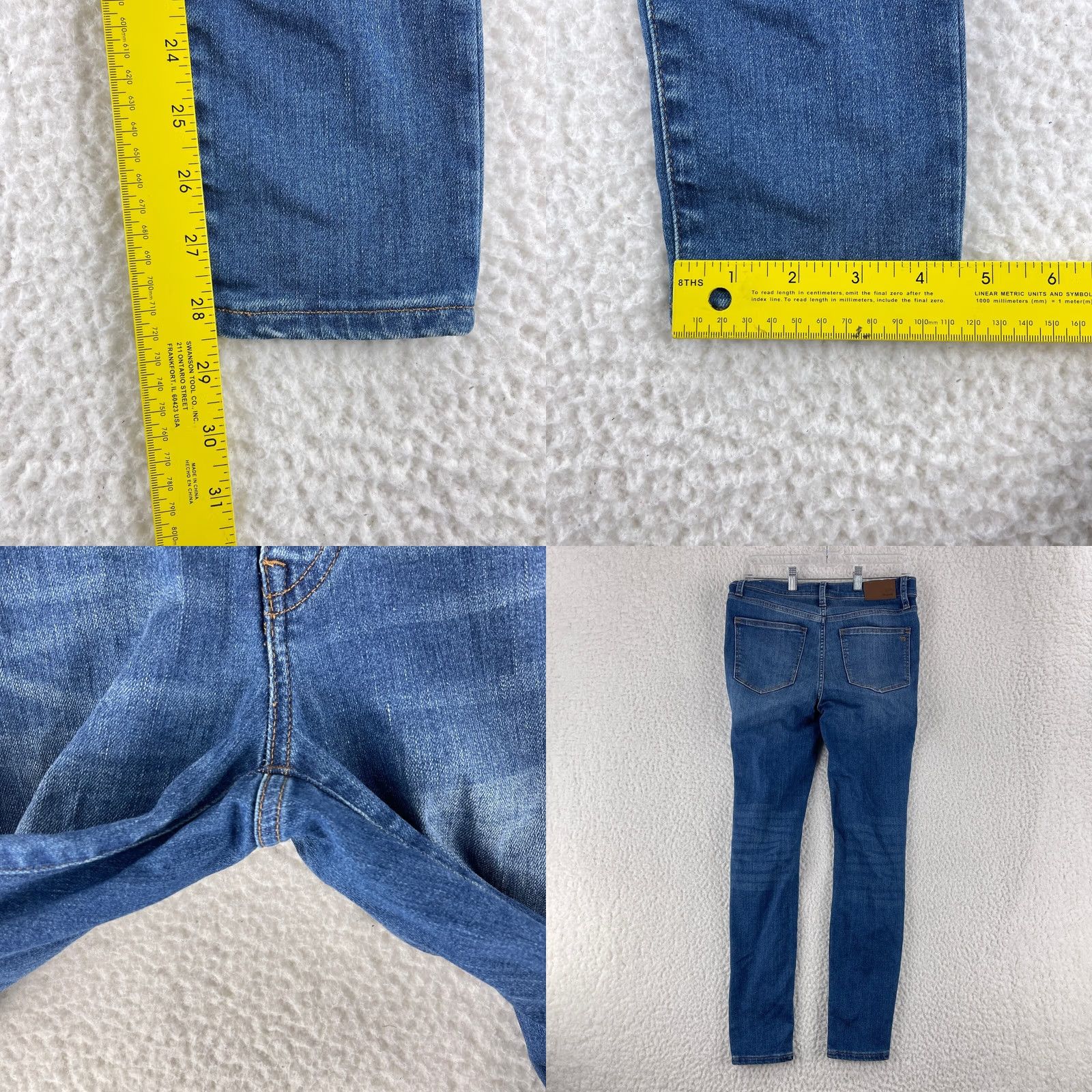 Madewell Madewell Jeans Skinny Womens Size 27 Blue Denim 5-Pocket 9" Mid-Rise Casual Regular Rise Pant Size 27" / US 4 / IT 40 - 8 Thumbnail