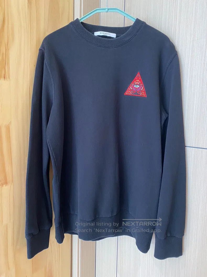 Givenchy Givenchy Black Embroidered Crewneck Sweatshirt Size US L / EU 52-54 / 3 - 1 Thumbnail