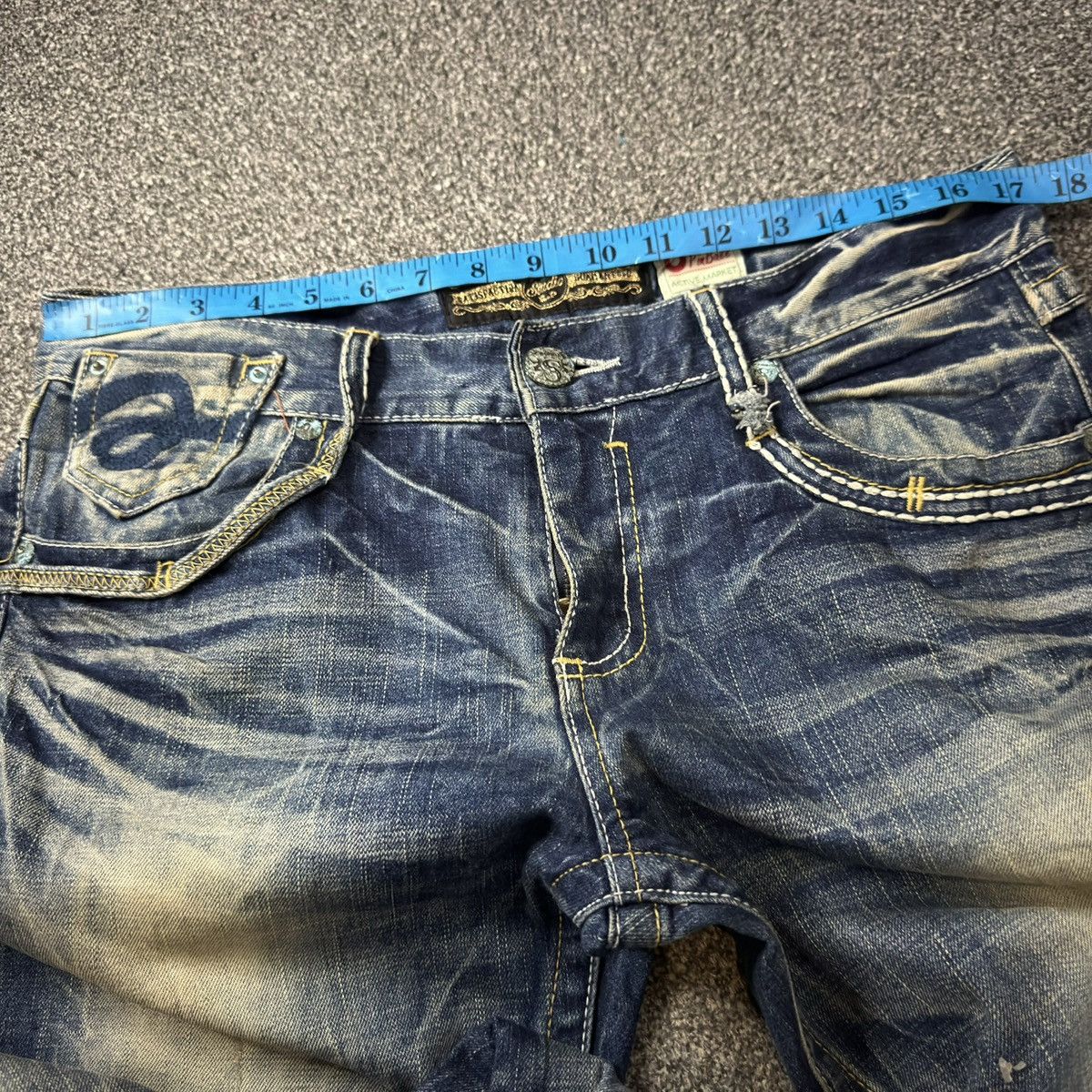 Hysteric Glamour Flared Opium Studio PR Distressed Denim Archive y2k Style Size US 34 / EU 50 - 15 Thumbnail