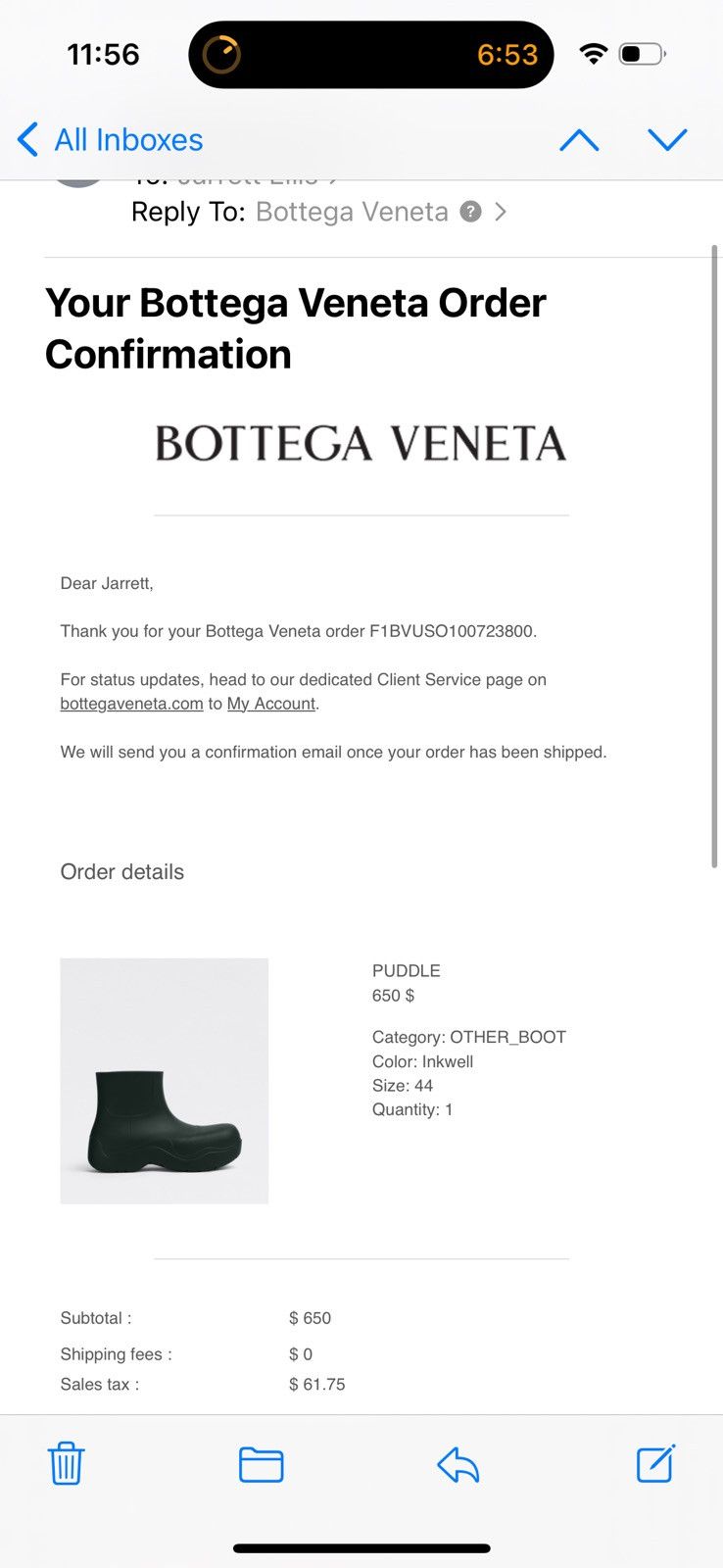 Bottega Veneta Bottega Veneta Puddle Boots - Inkwell Size US 11.5 / EU 44-45 - 10 Thumbnail