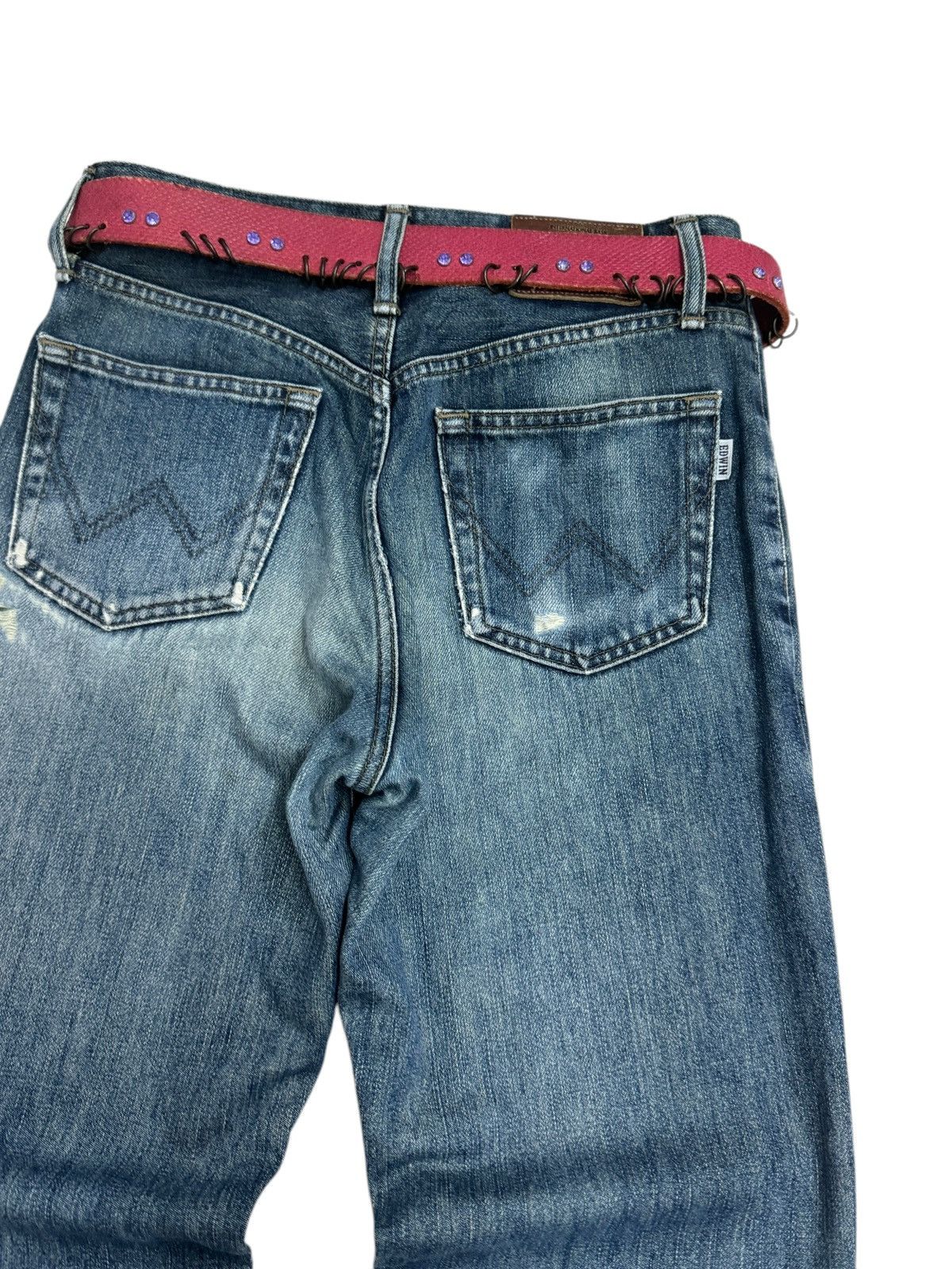 Edwin × Vintage EDWIN 403 DISTRESSED DESIGN DENIM JEANS Size US 28 / EU 44 - 13 Thumbnail
