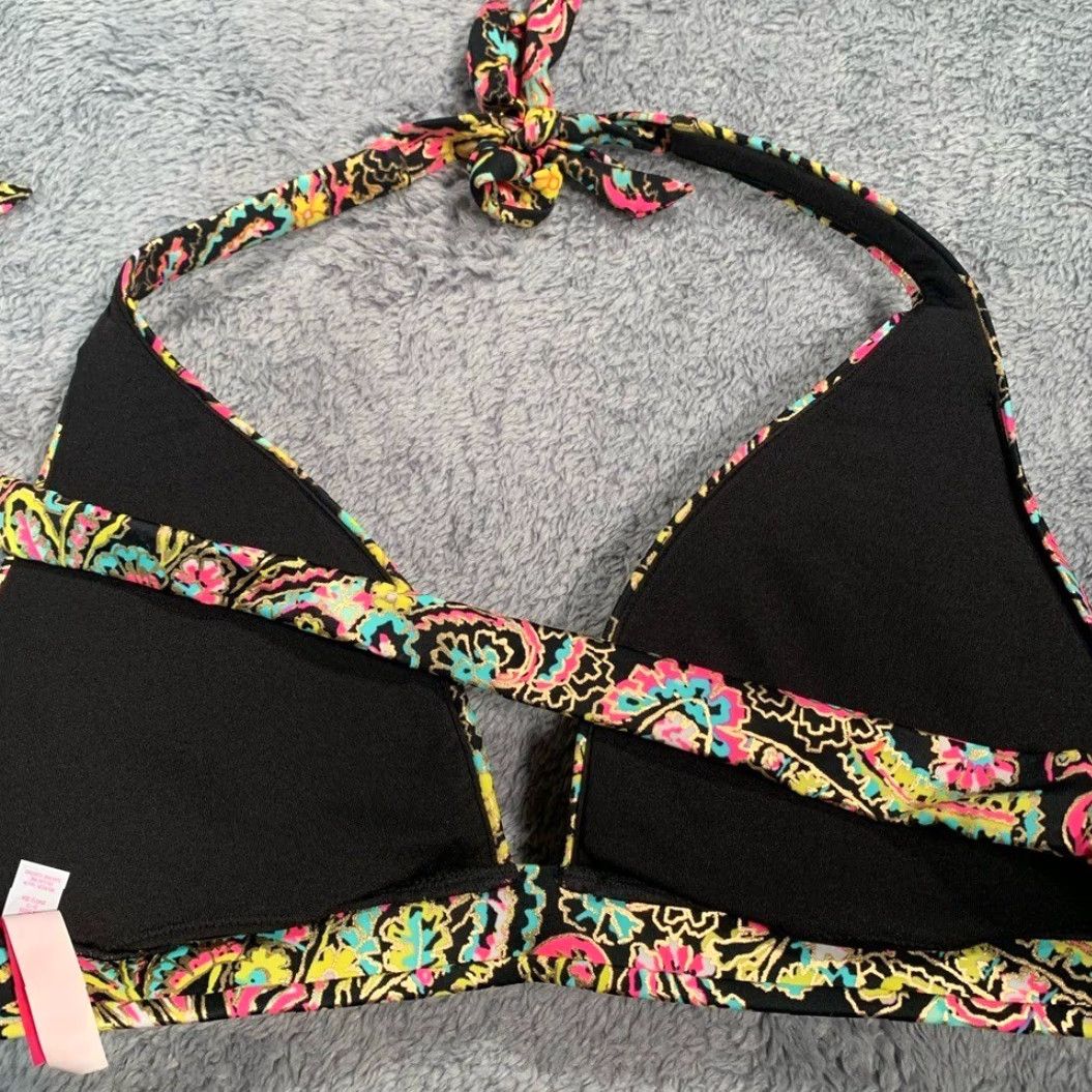 Victoria's Secret Victoria's Secret Bikini Top Paisley Floral Pink L Women Regular Size Bikini Top Size L / US 10 / IT 46 - 5 Thumbnail