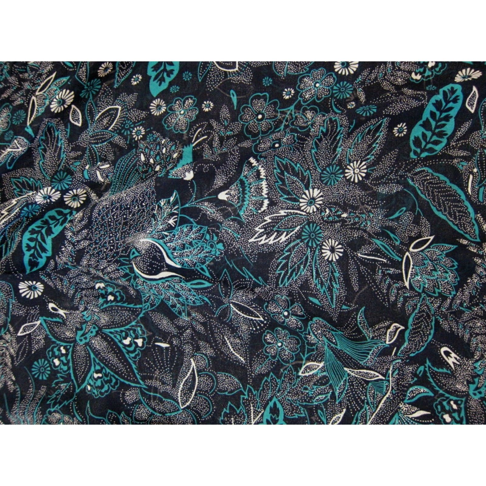 Anthropologie Anthropologie Blue White Floral Paisley Silky Sheer Peasant Blouse Women Small Size S / US 4 / IT 40 - 6 Thumbnail
