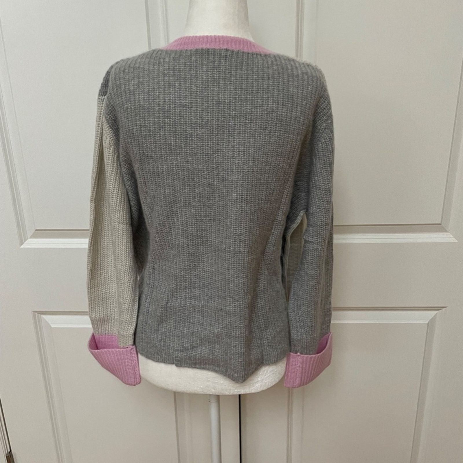 Autumn Cashmere Boxy Color Block Shaker Crew in Sweater from Autumn Cashmere Size XL / US 12-14 / IT 48-50 - 6 Thumbnail