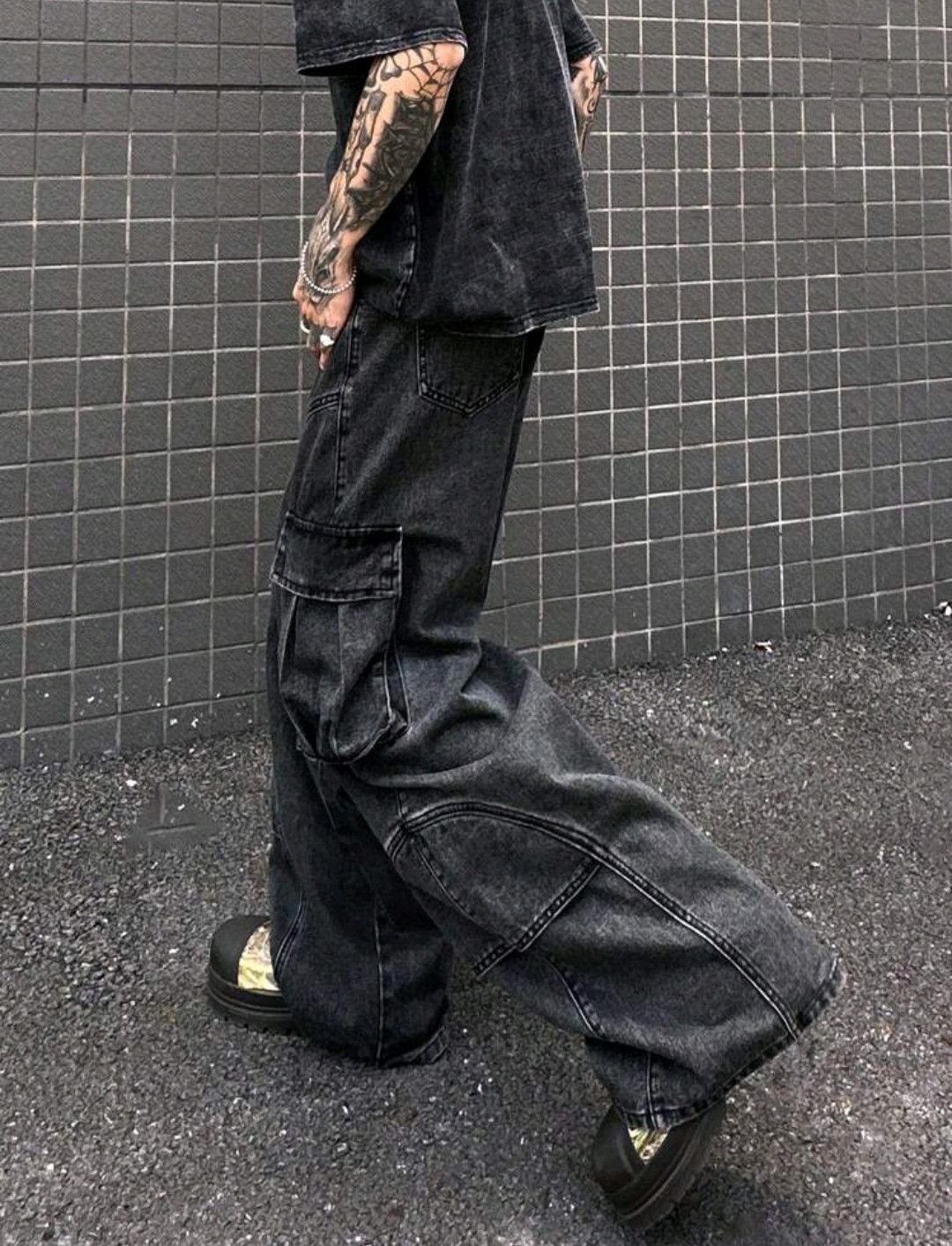 Japanese Brand × Jean × Vintage Baggy Loose Vintage Y2K Jeans Size US 31 - 4 Thumbnail