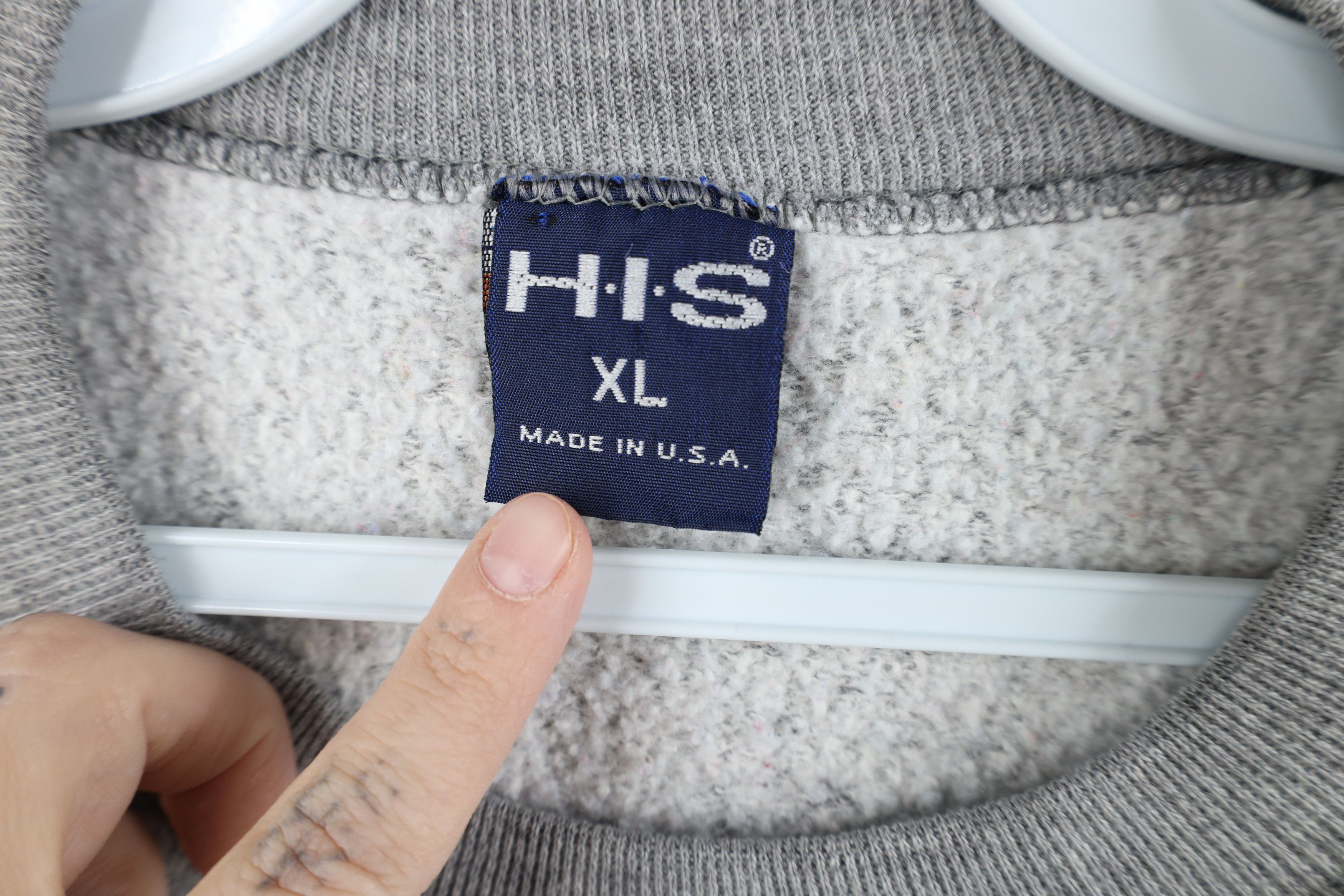 Vintage Vintage 90s Streetwear Crewneck Sweatshirt Gray USA Size US XL / EU 56 / 4 - 7 Thumbnail