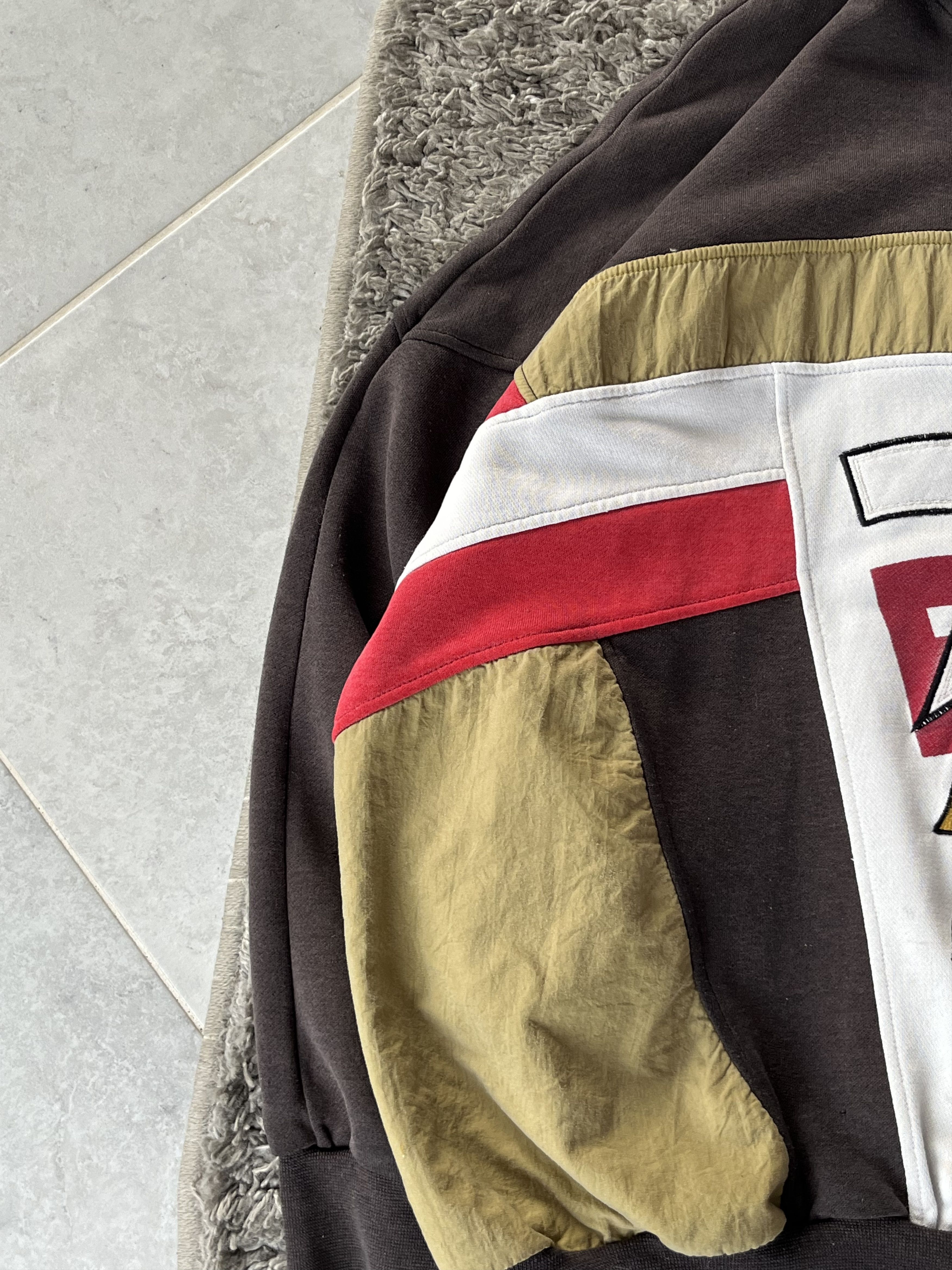 Adidas Vintage Adidas Nylon Insert BIG LOGO 1/3 Zip Streetwear Size US L / EU 52-54 / 3 - 3 Thumbnail