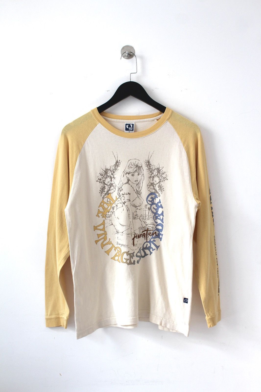 Hysteric Glamour 2000S HANG TEN SURF GIRL SKETCH PRINT RAGLAN LONGSLEEVE Size US M / EU 48-50 / 2 - 1 Thumbnail